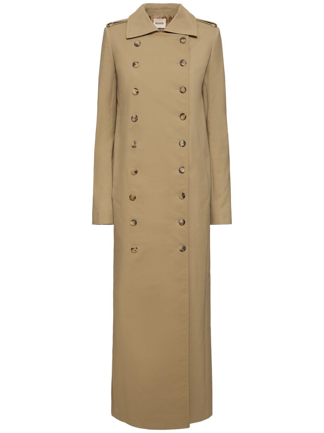 KHAITE Mallory Cotton Blend Long Coat