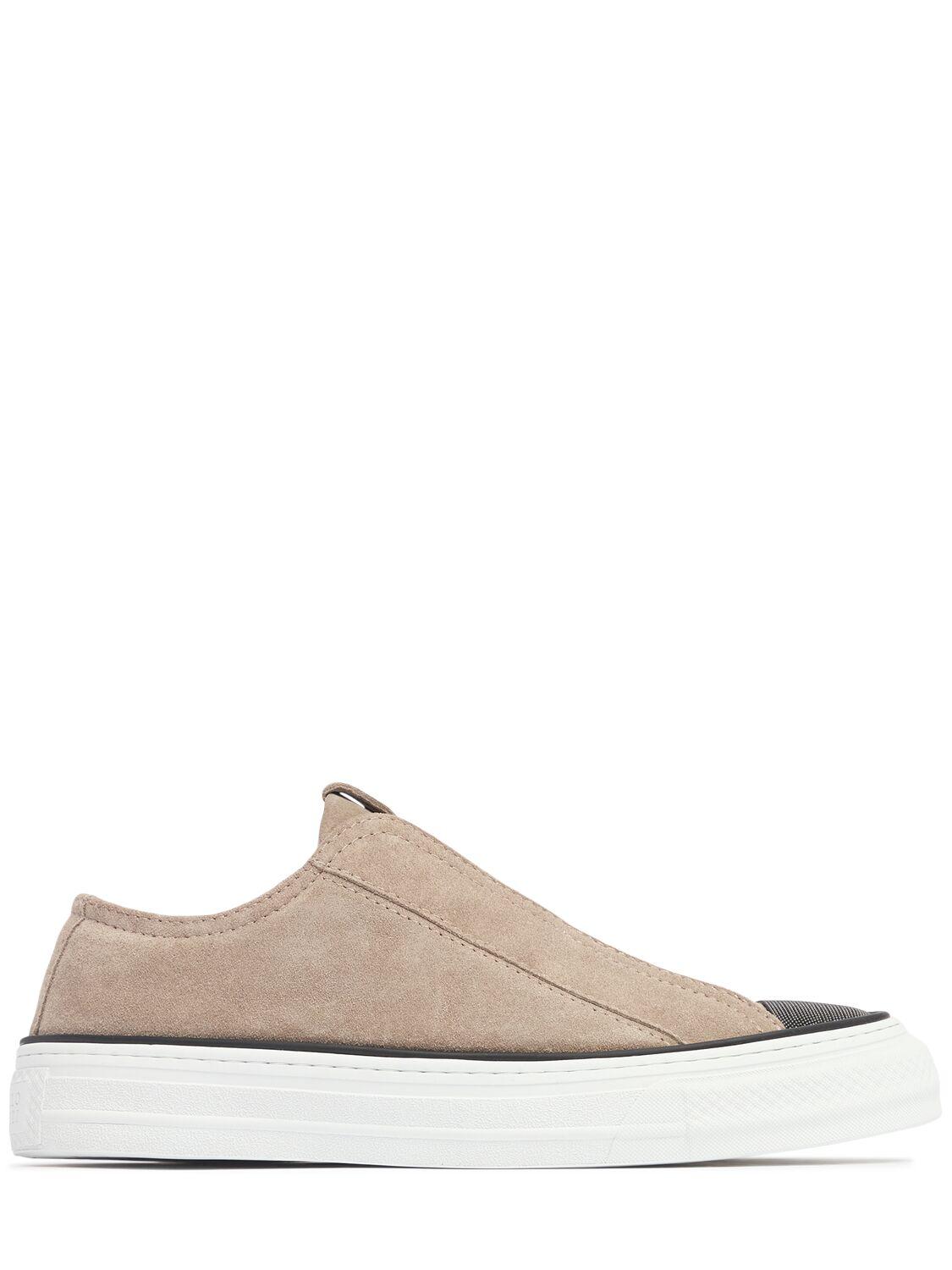 BRUNELLO CUCINELLI Suede Low Top Sneakers