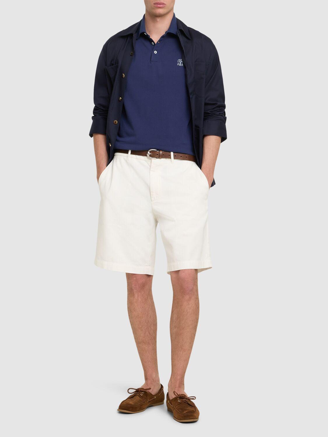 BRUNELLO CUCINELLI Cotton Piquet Logo Polo