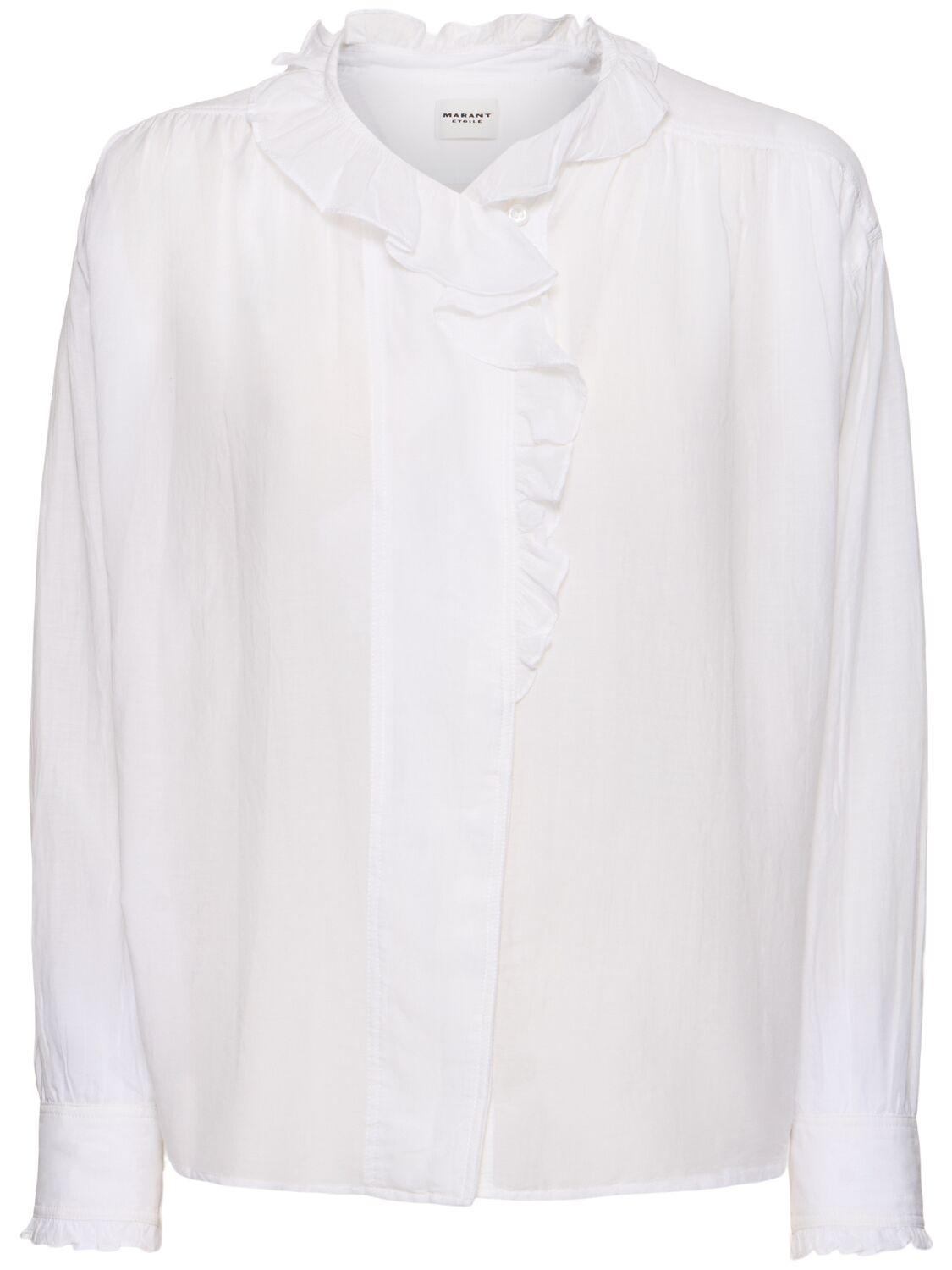 MARANT ETOILE Pamias Ruffled Collar Voile Shirt