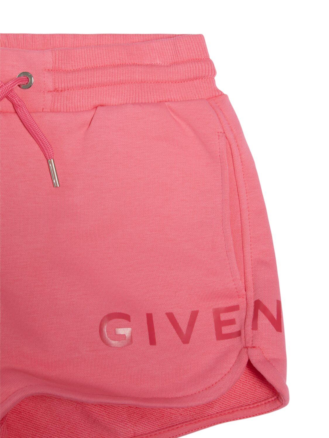 GIVENCHY Printed Cotton Blend Sweat Shorts