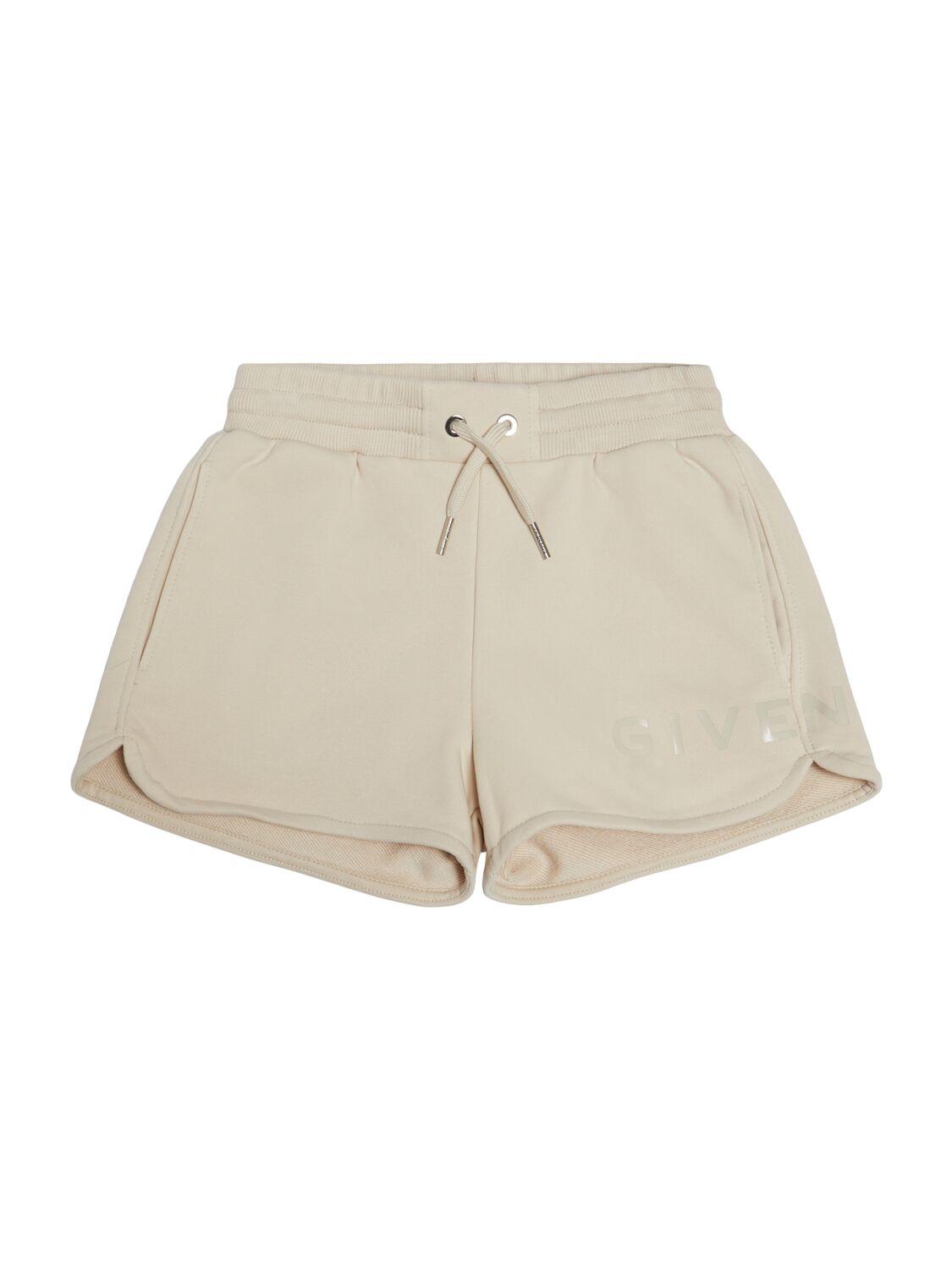 GIVENCHY Printed Cotton Blend Sweat Shorts