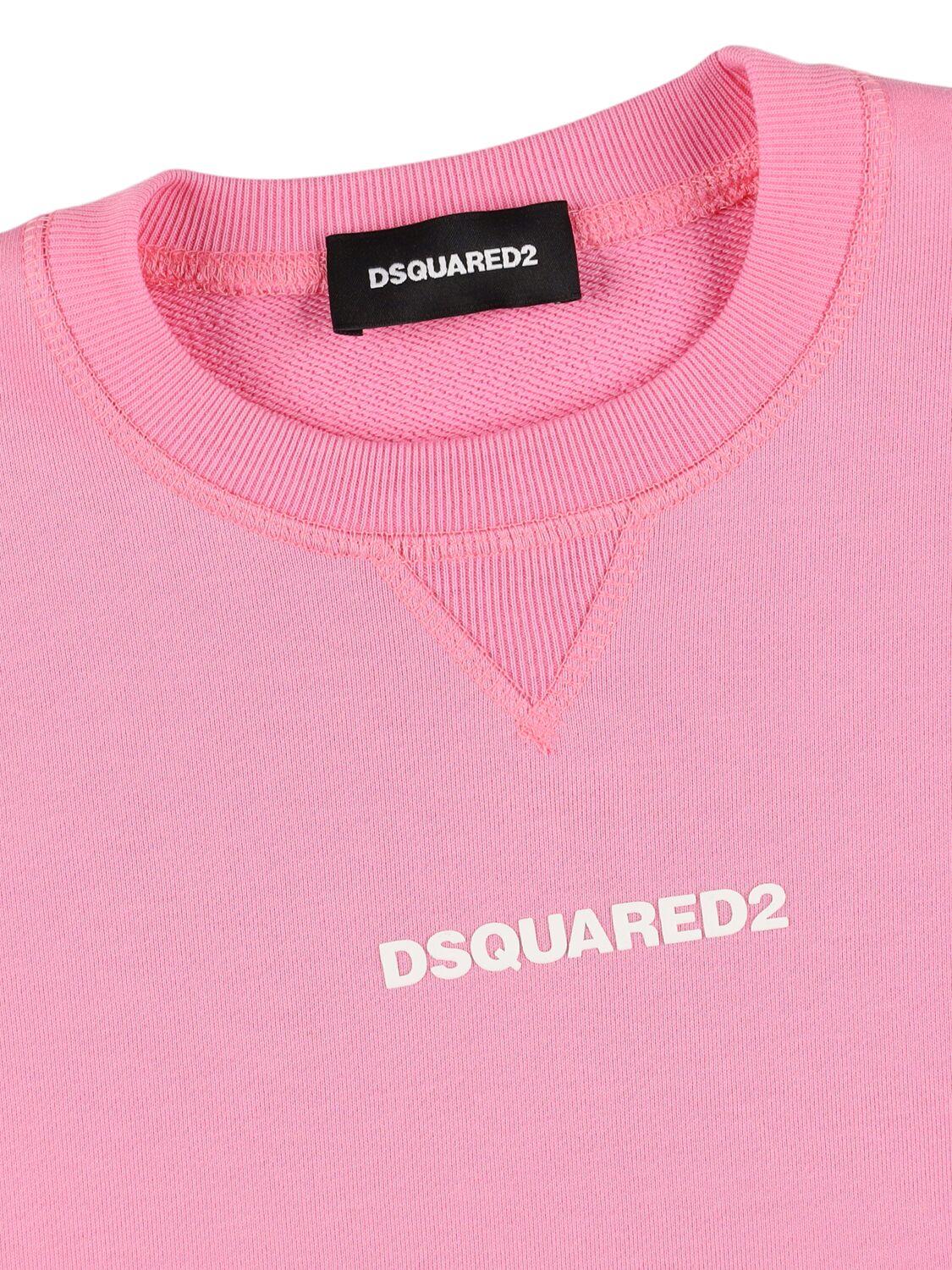 DSQUARED2 Logo Cotton Crewneck Sweatshirt