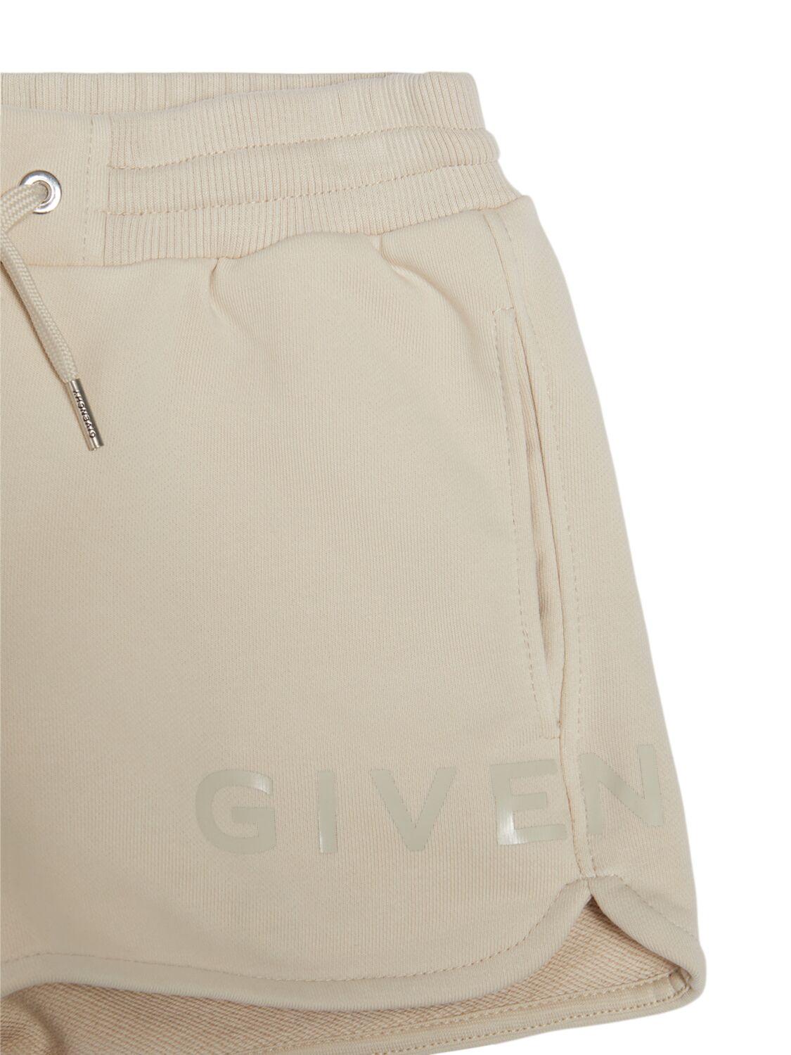 GIVENCHY Printed Cotton Blend Sweat Shorts