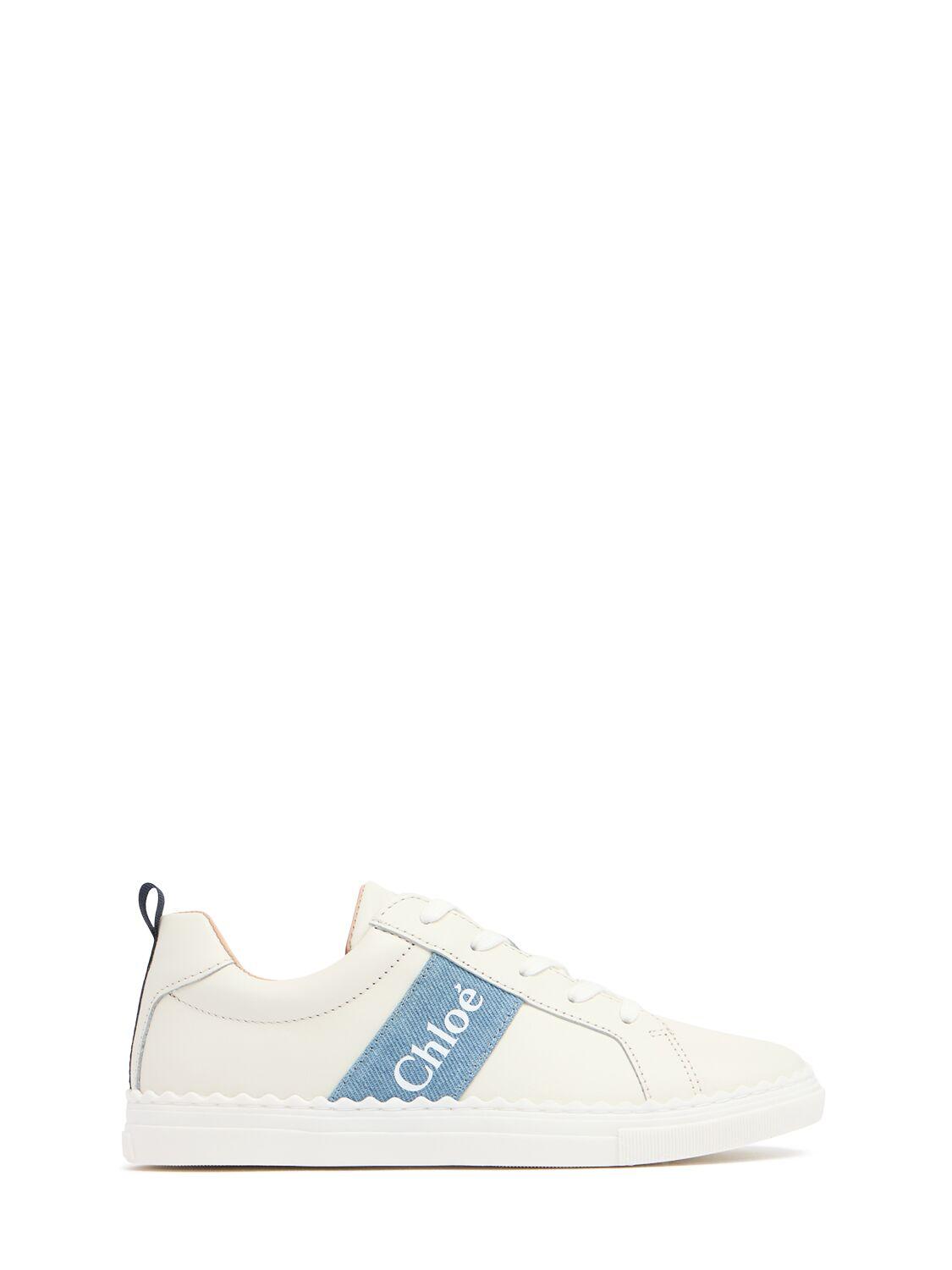 CHLOÉ Leather Sneakers with Logo