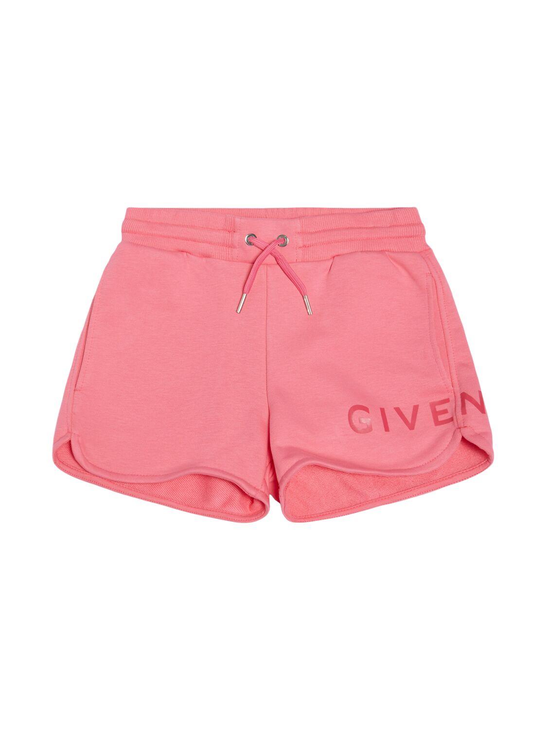 GIVENCHY Printed Cotton Blend Sweat Shorts
