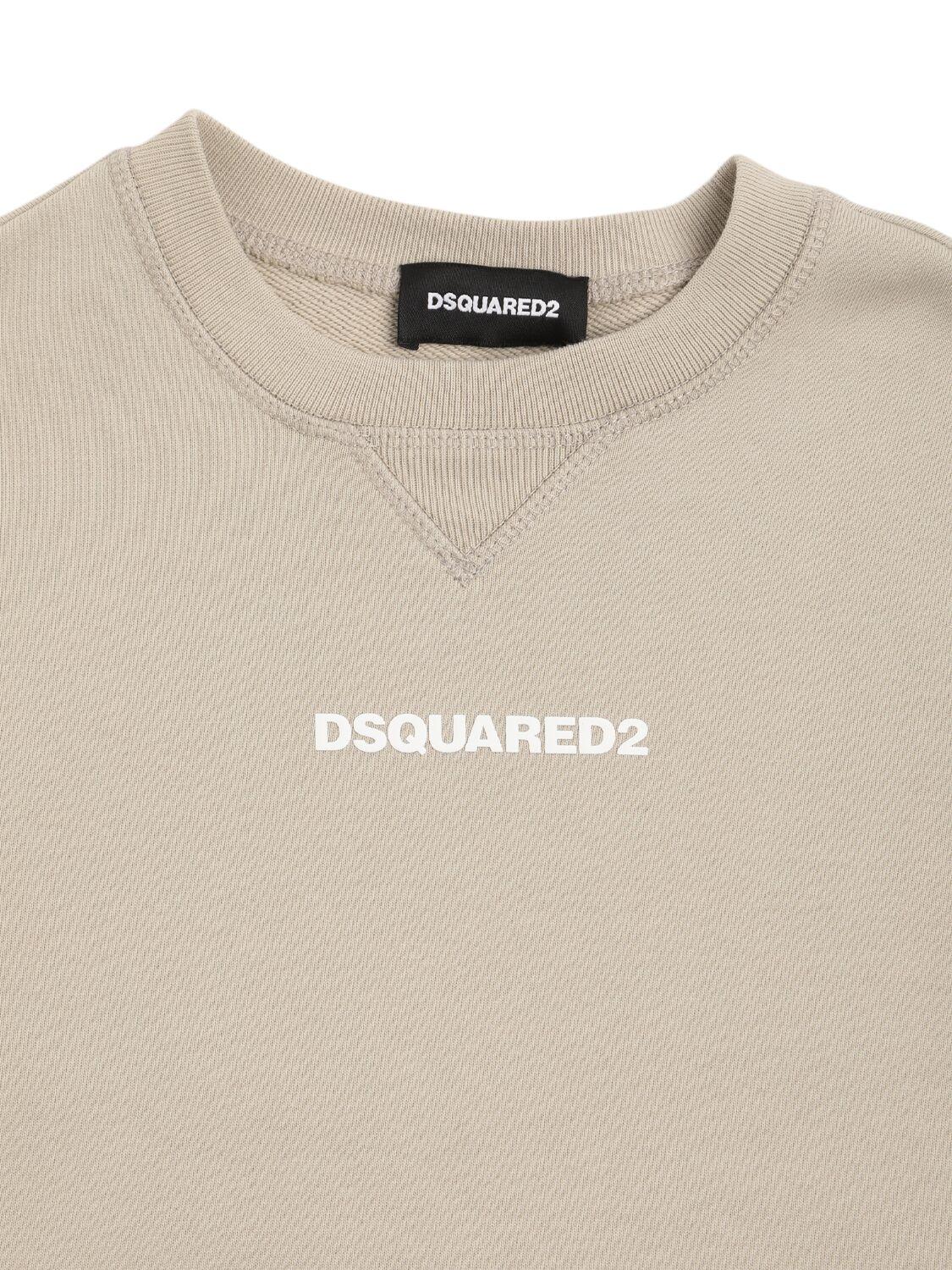 DSQUARED2 Printed Cotton Crewneck Sweatshirt