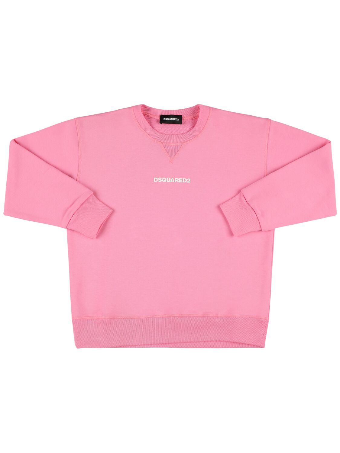 DSQUARED2 Logo Cotton Crewneck Sweatshirt