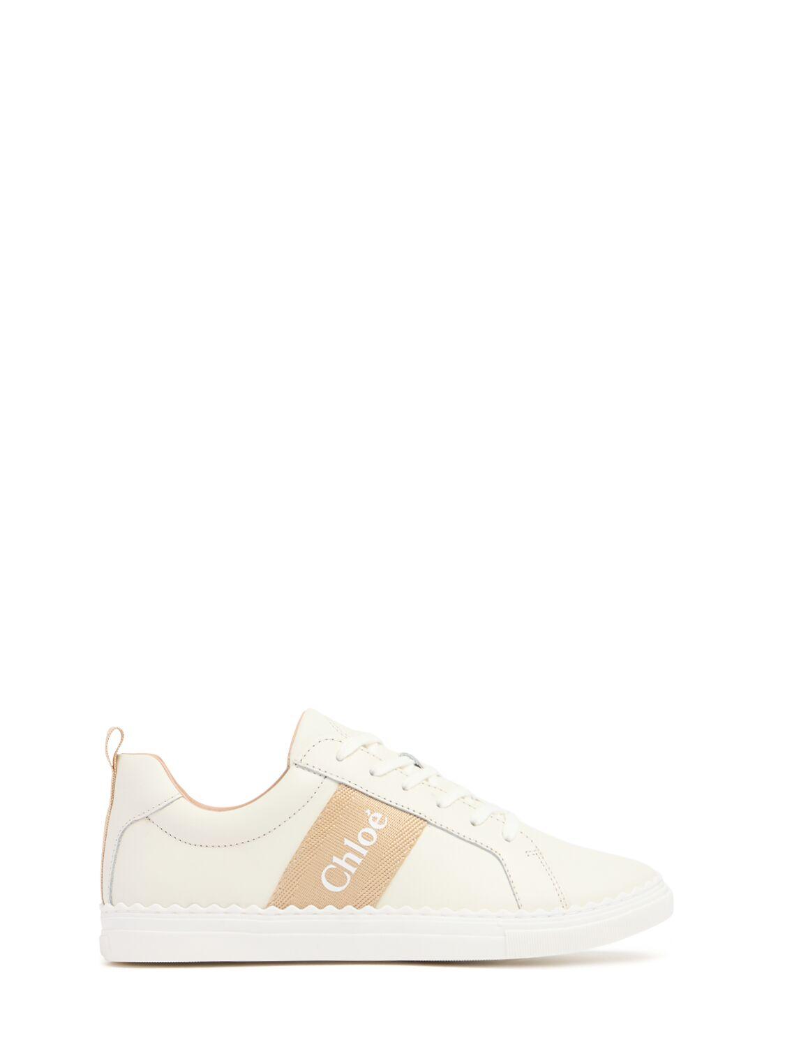 CHLOÉ Leather Sneakers with Logo