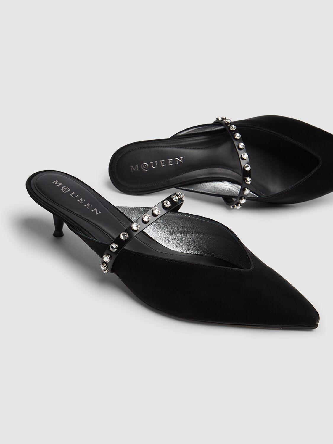MCQUEEN Leather Mules with Studs