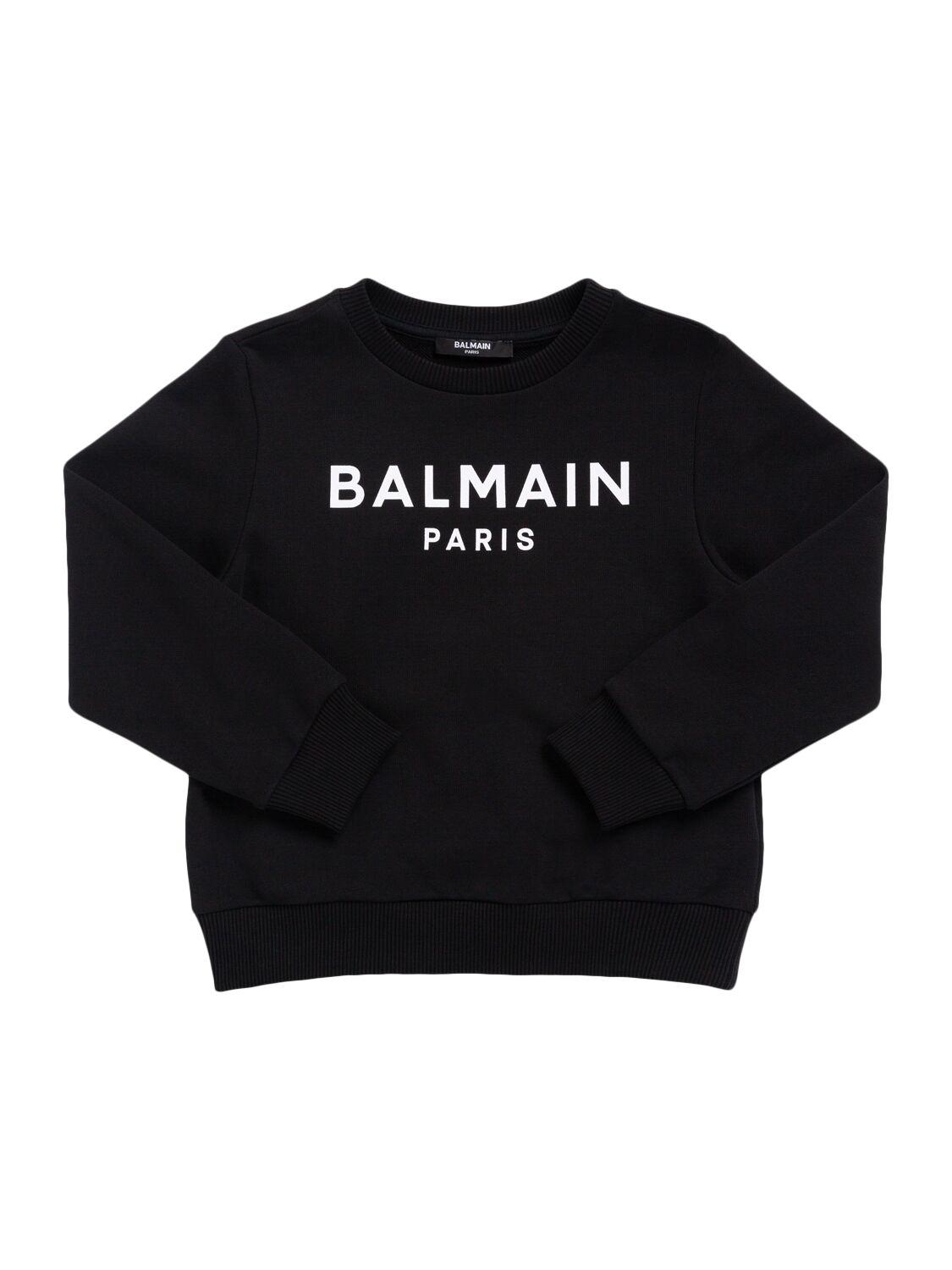 BALMAIN Printed Cotton Sweatshirt