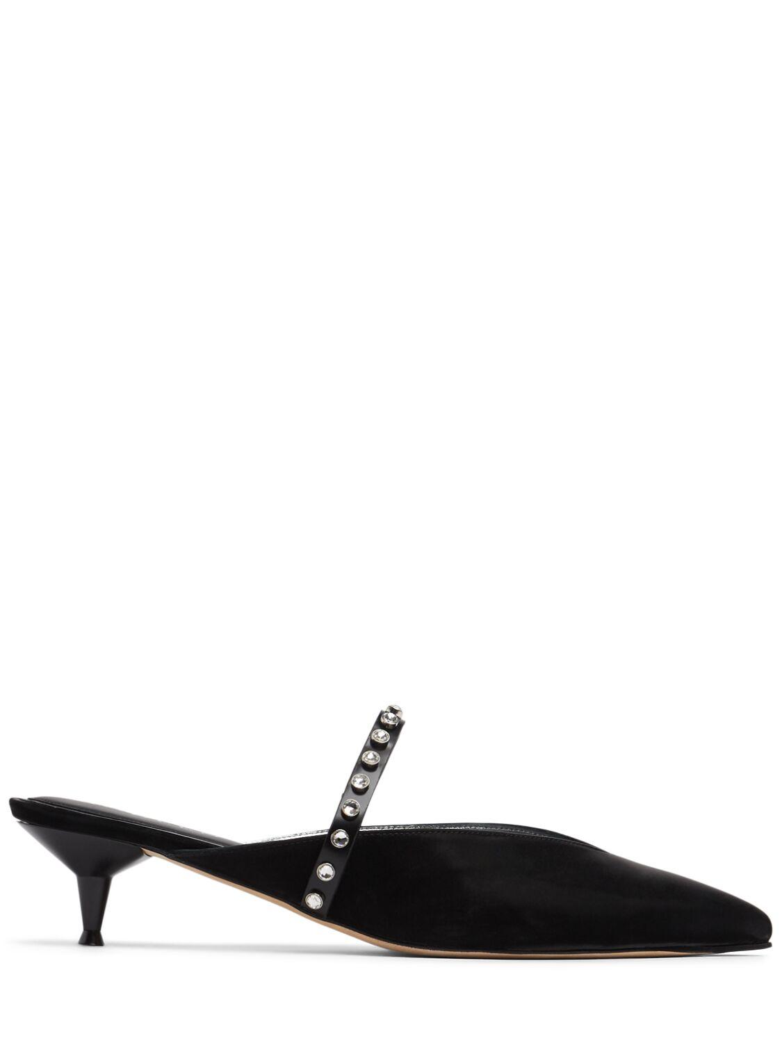 MCQUEEN Leather Mules with Studs