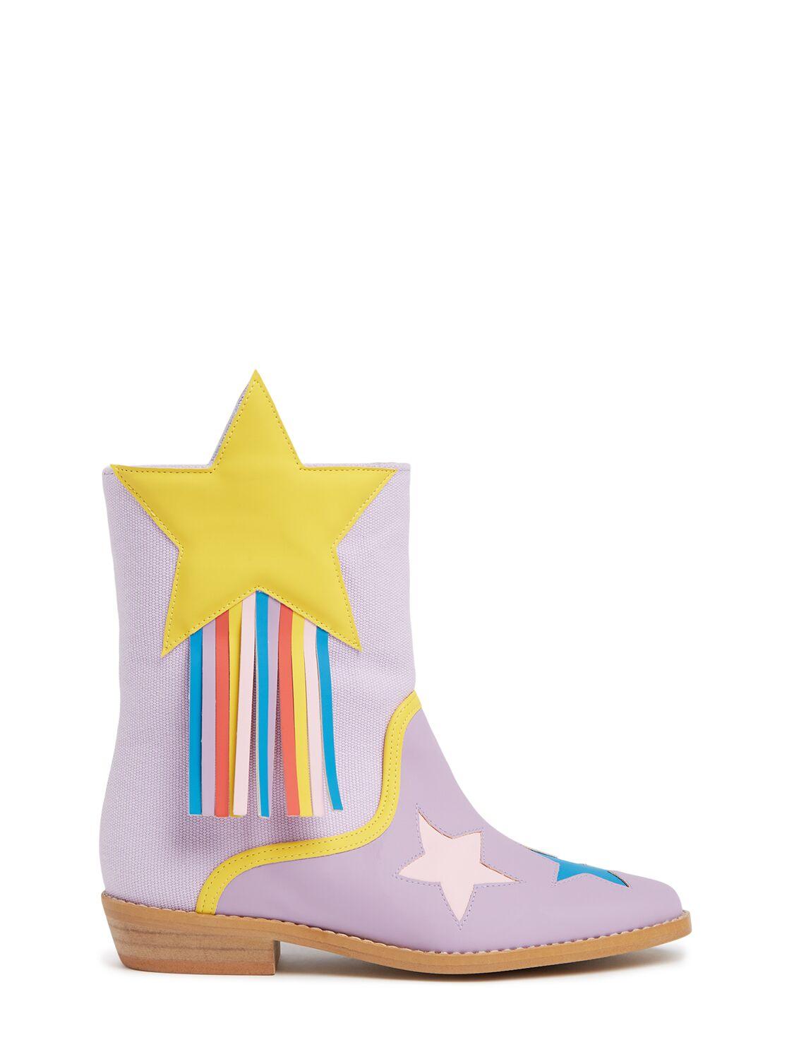 STELLA MCCARTNEY KIDS Stars Print Cotton Boots