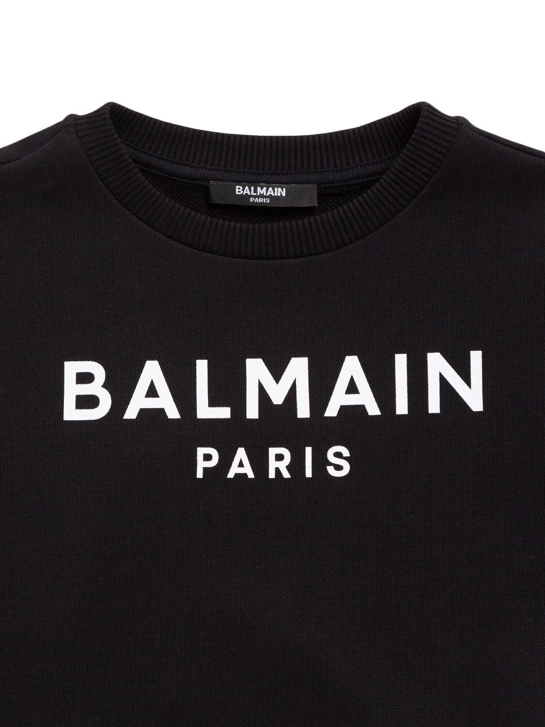 BALMAIN Printed Cotton Sweatshirt