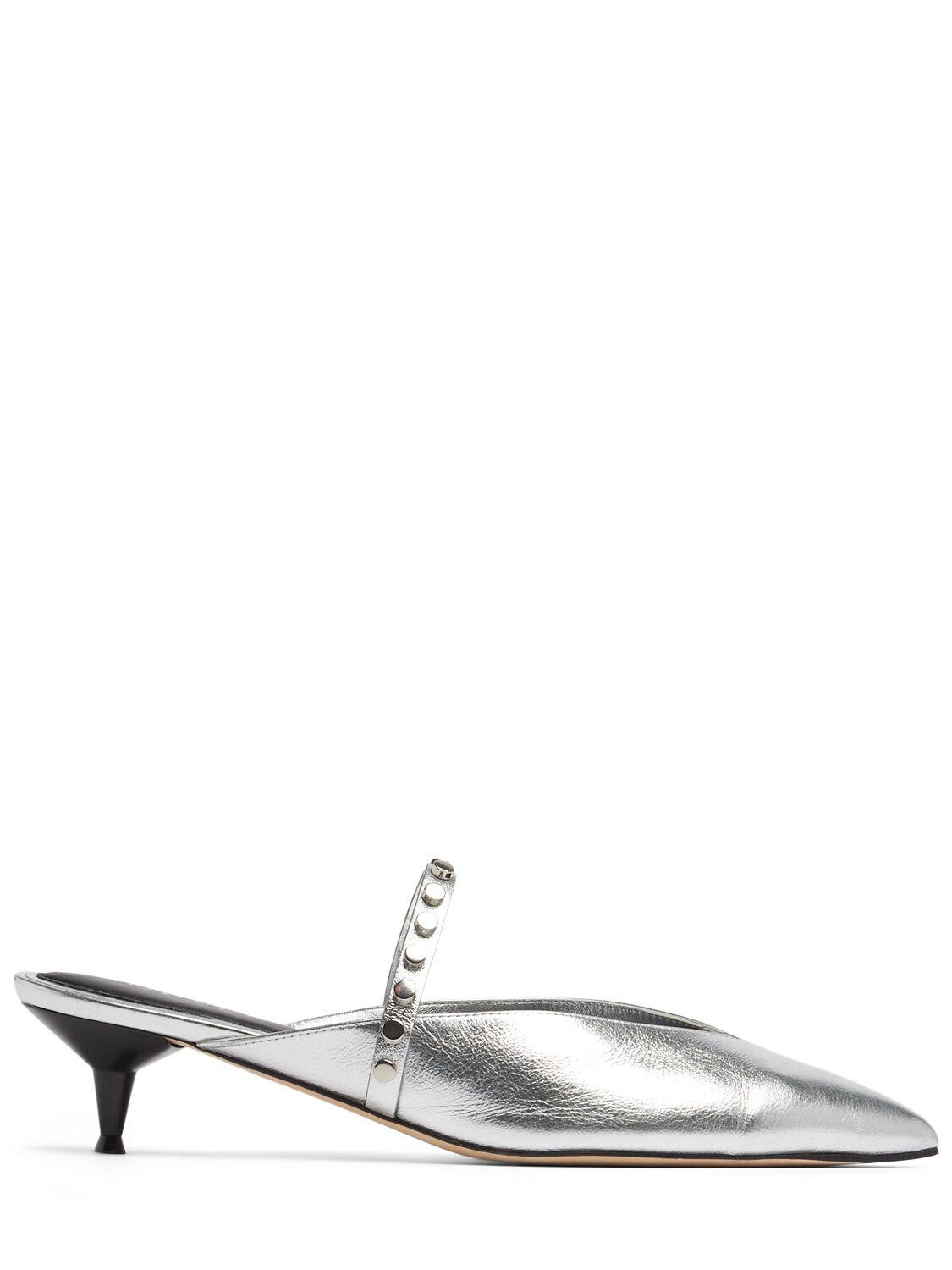 MCQUEEN Leather Mules with Studs