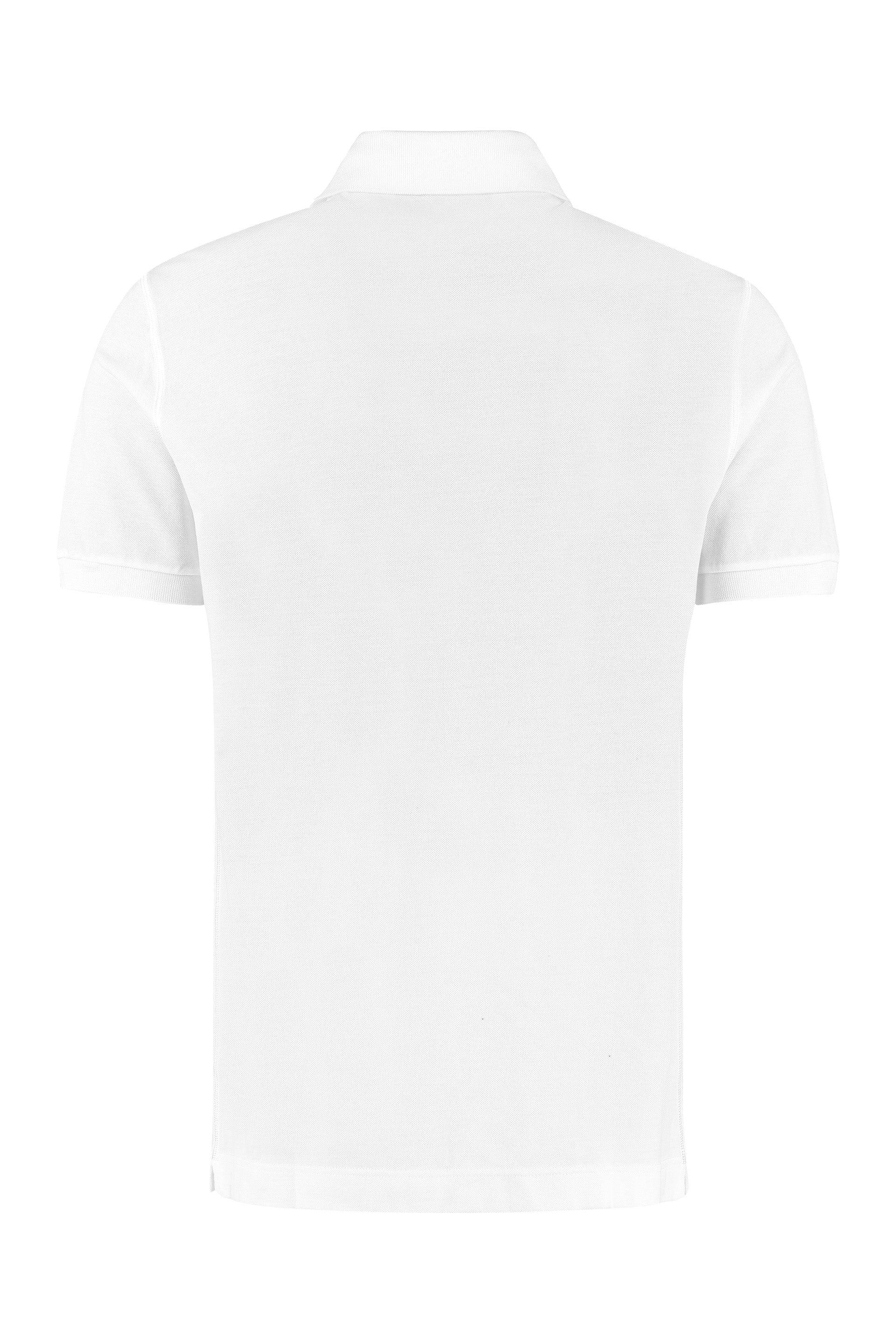Dolce & Gabbana Cotton Pique Branded Plate Polo Shirt