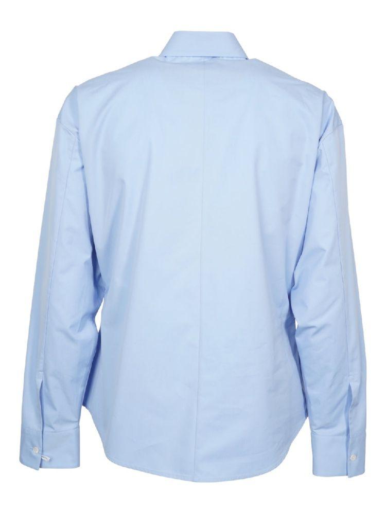 Valentino Men's Camicia Maniche Lunghe+Ricamo Valen Shirt in Celeste