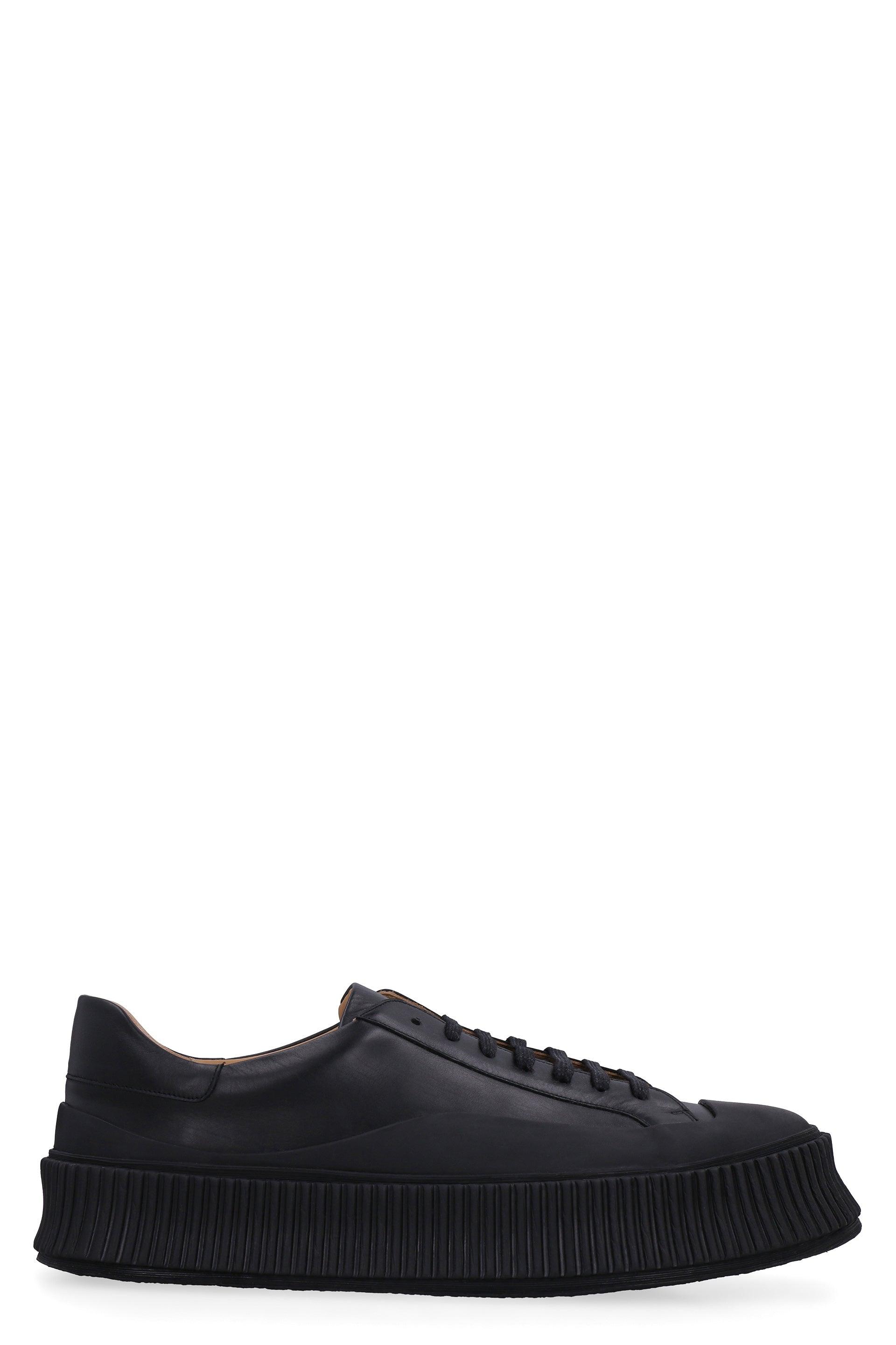 Jil Sander Black Leather Sneakers