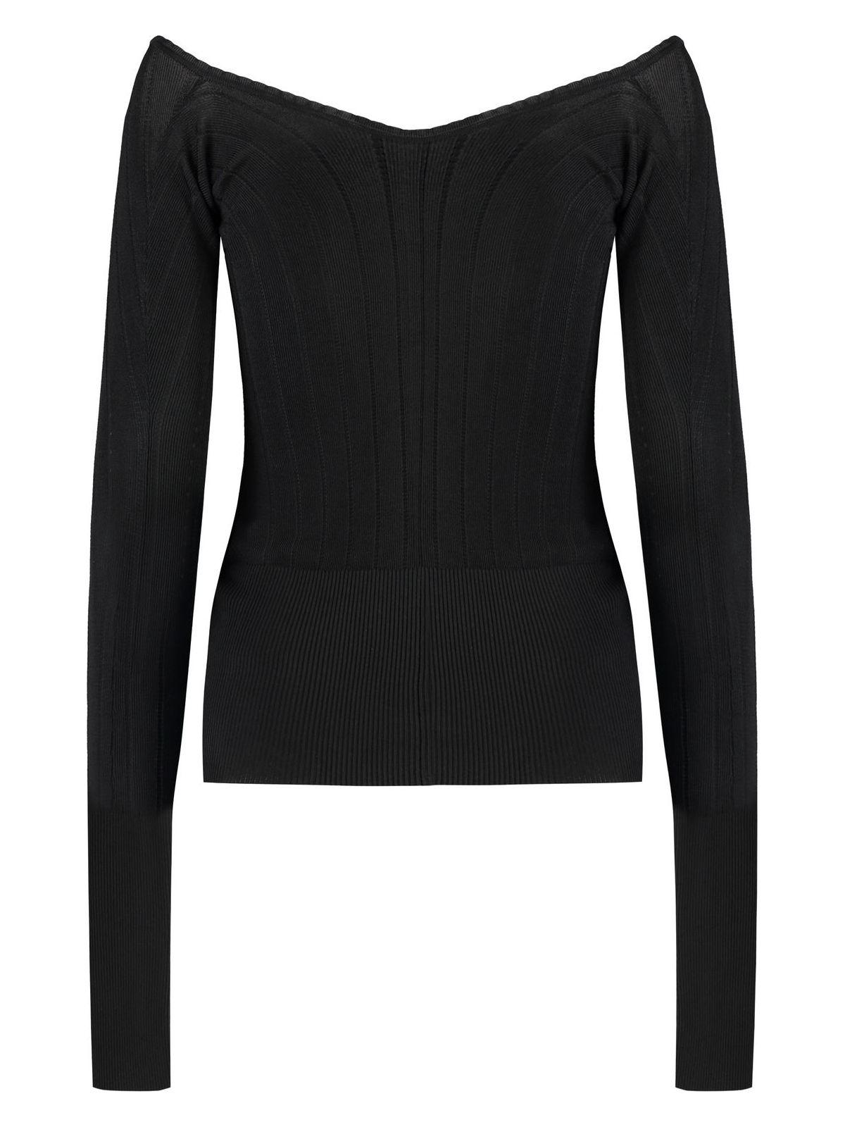 Jacquemus Women's Pralù Knitted Viscosa-Blend Top in Black