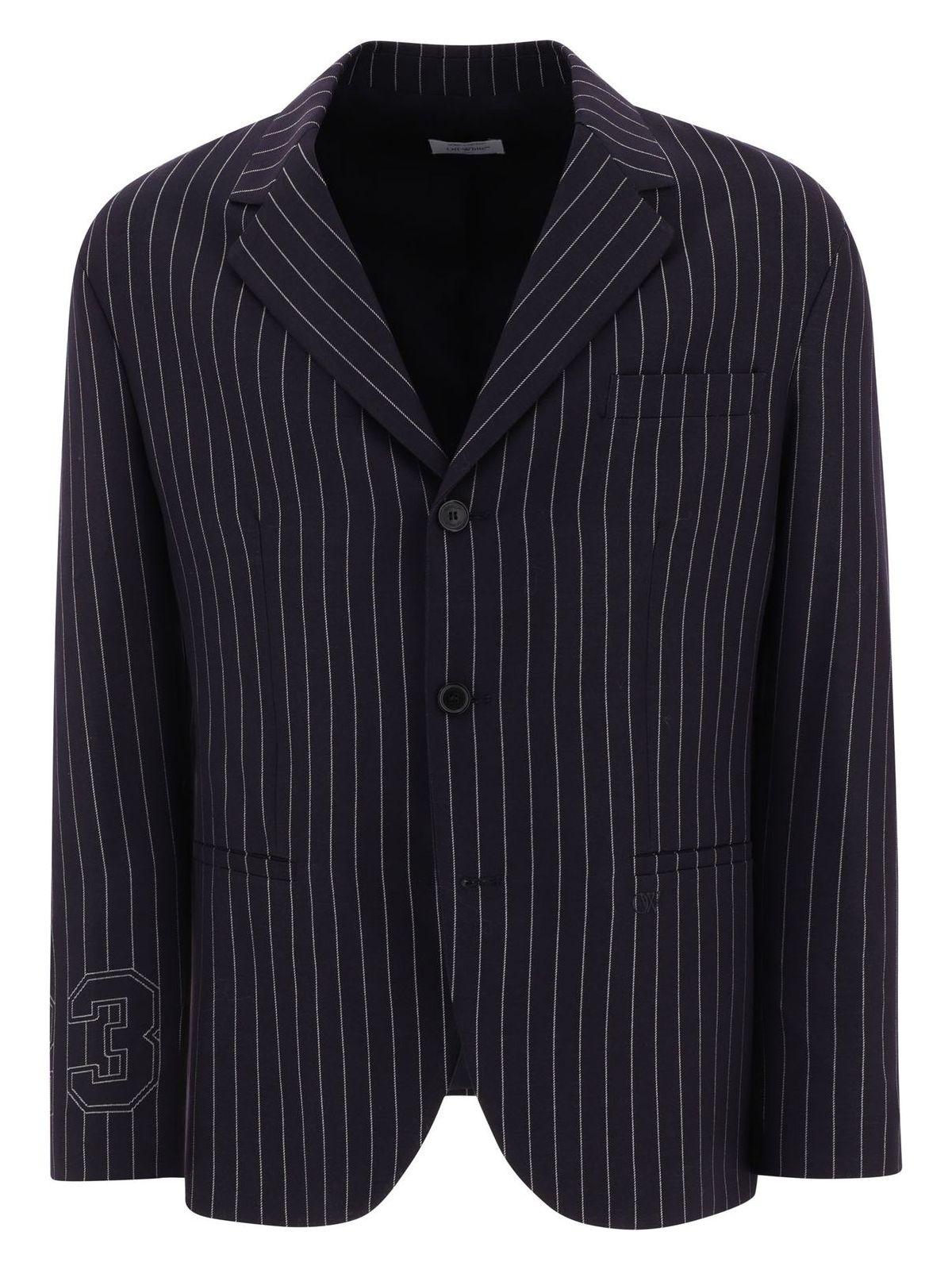 Off-White Pinstriped Blazer