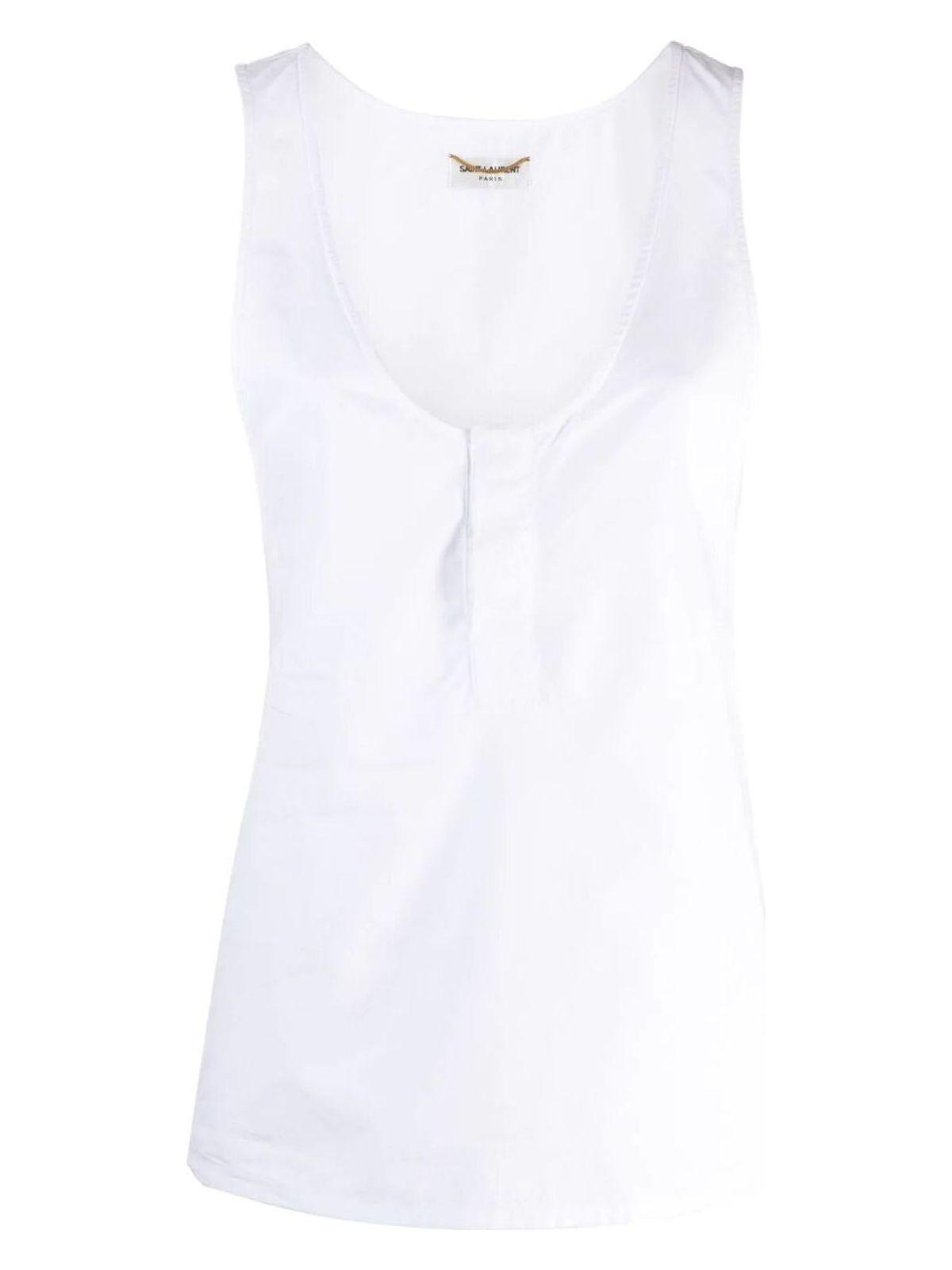 Saint Laurent Women's Cotton Poplin Tank Top