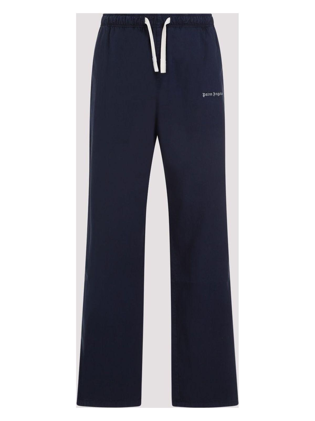 Palm Angels Mid-Rise Straight-Leg Trousers Midnight Blue