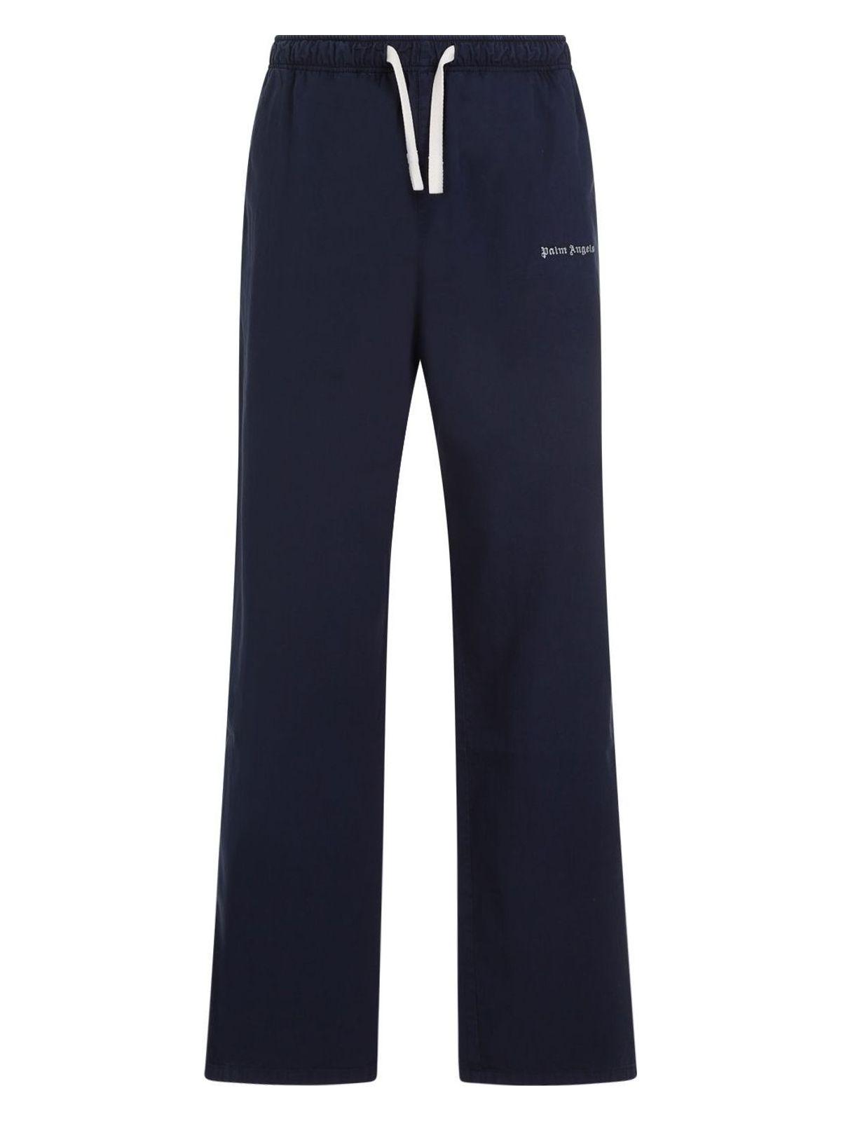 Palm Angels Mid-Rise Straight-Leg Trousers Midnight Blue