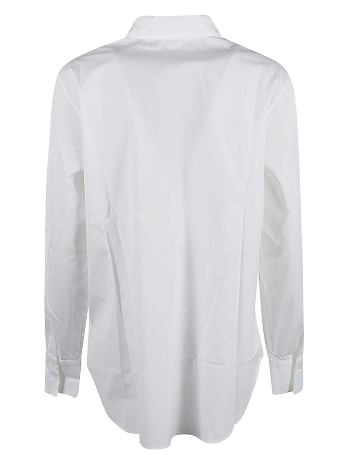 Jil Sander Women's Button-Down Cotton Shirt in White