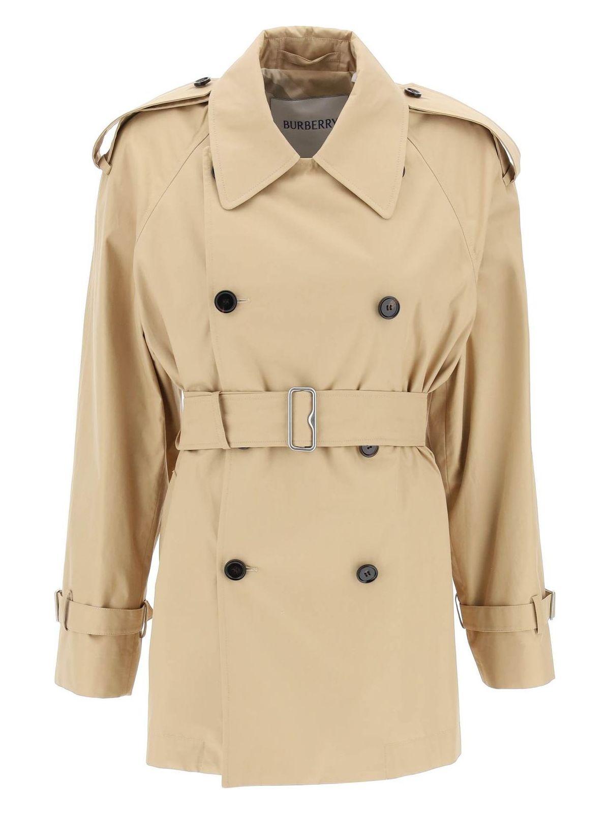 Burberry Women's Cotton Trench Coat in Beige
