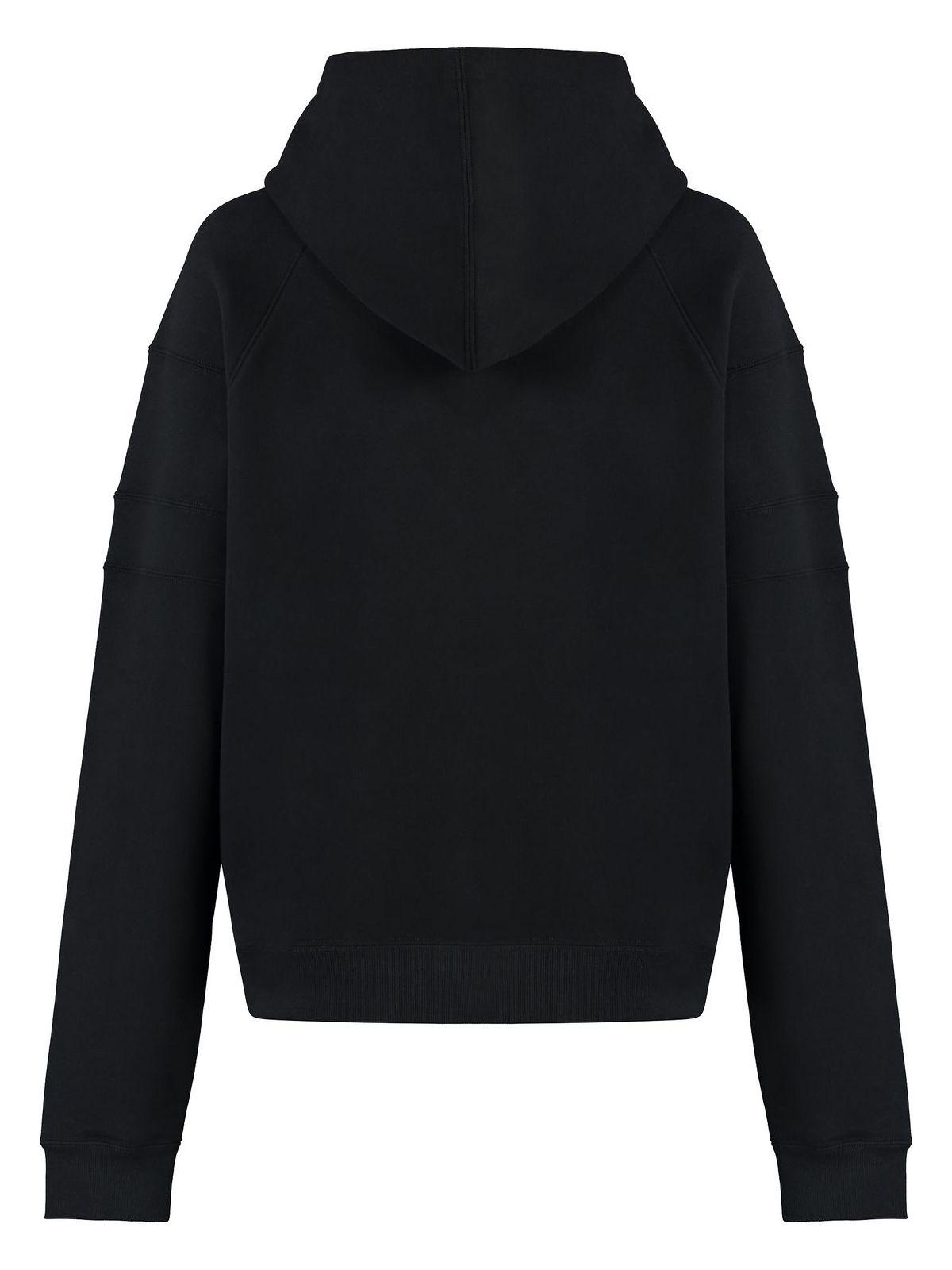 Saint Laurent Women's Cotton Hoodie in Black
