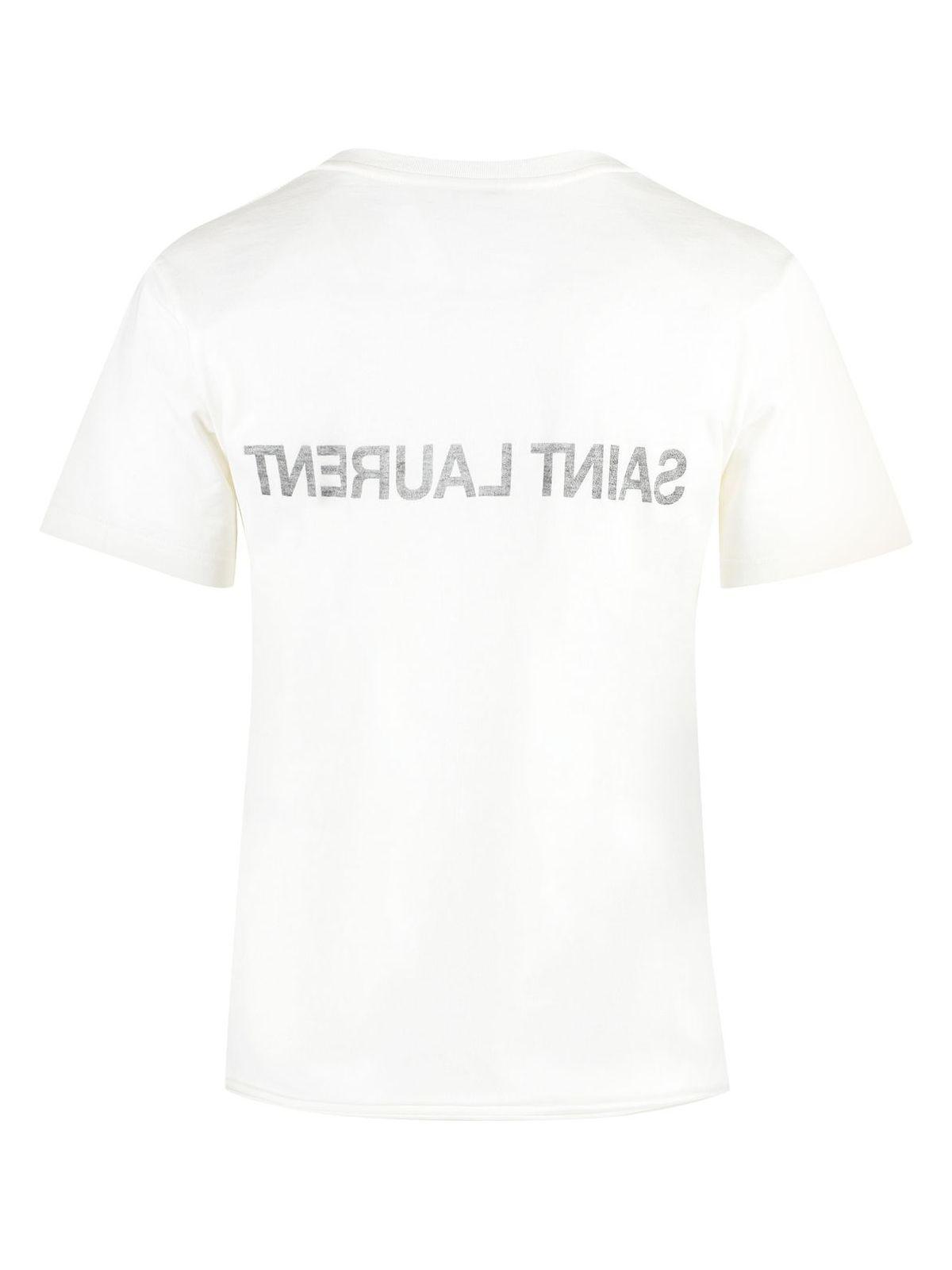 Saint Laurent Women's Cotton T-Shirt With Logo