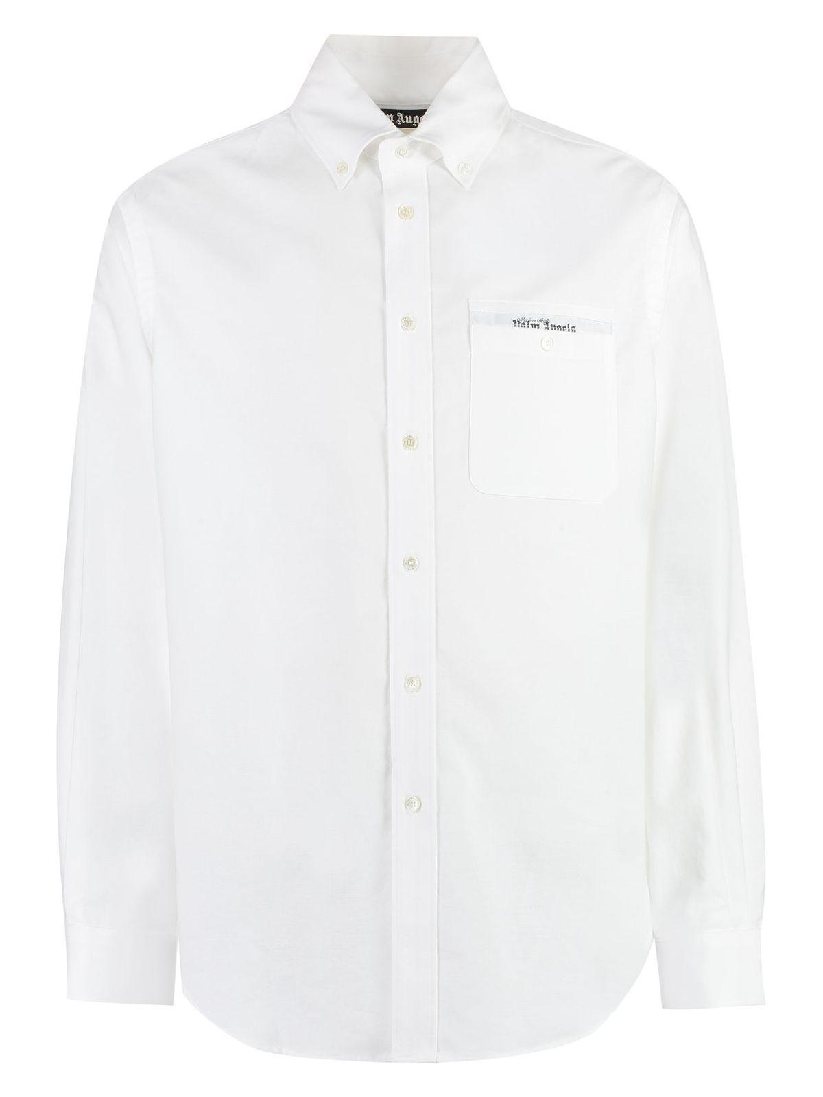 Palm Angels Button-Down Collar Cotton Shirt