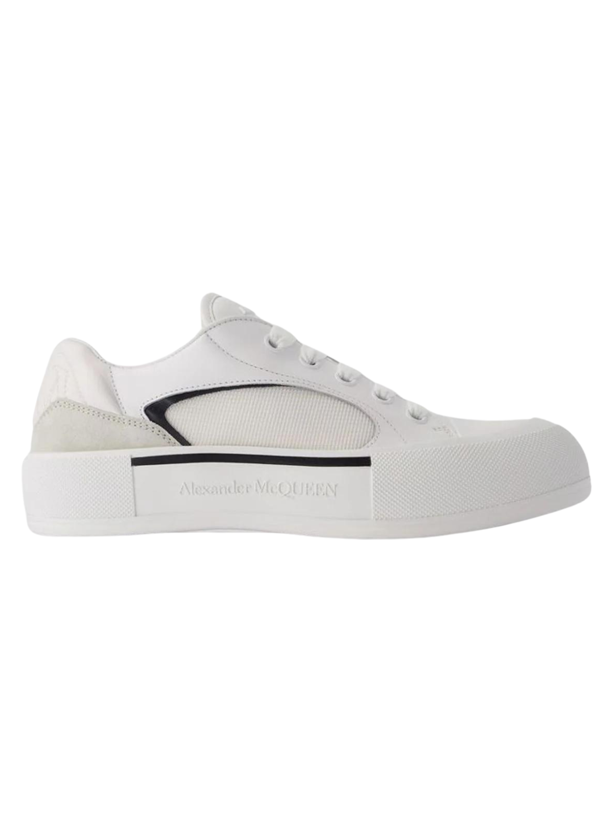 Alexander McQueen Canvas and Leather Plimsoll Sneakers