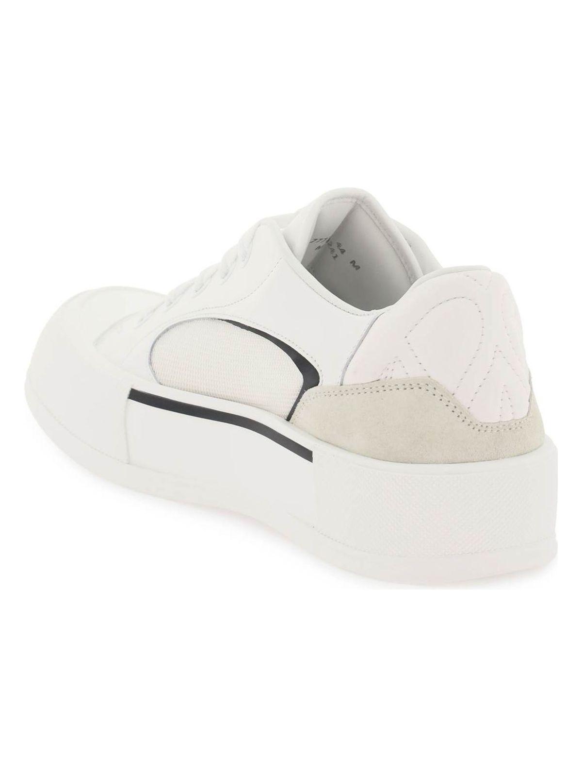 Alexander McQueen Canvas and Leather Plimsoll Sneakers