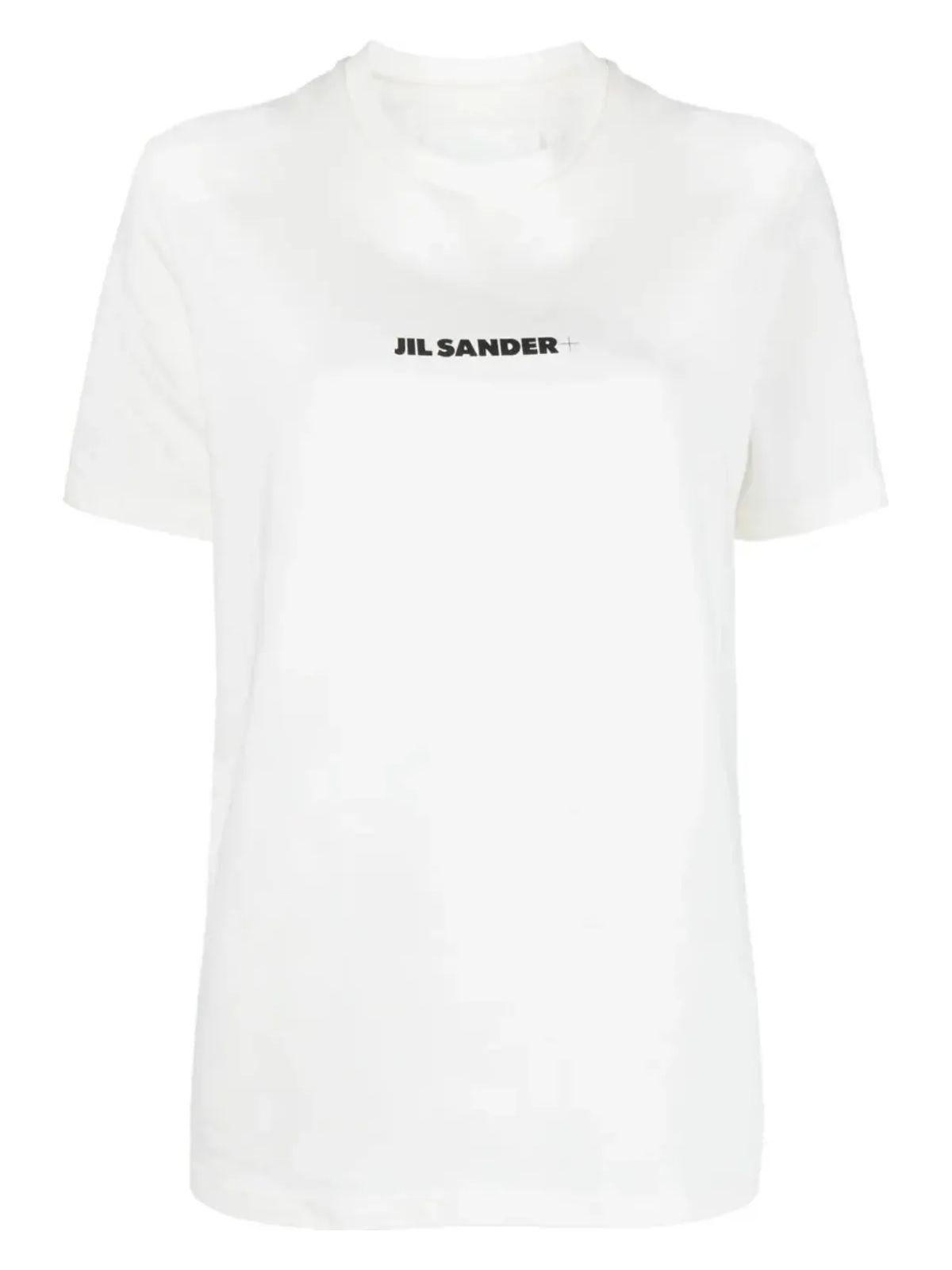 Jil Sander Women's Logo Cotton T-Shirt in White