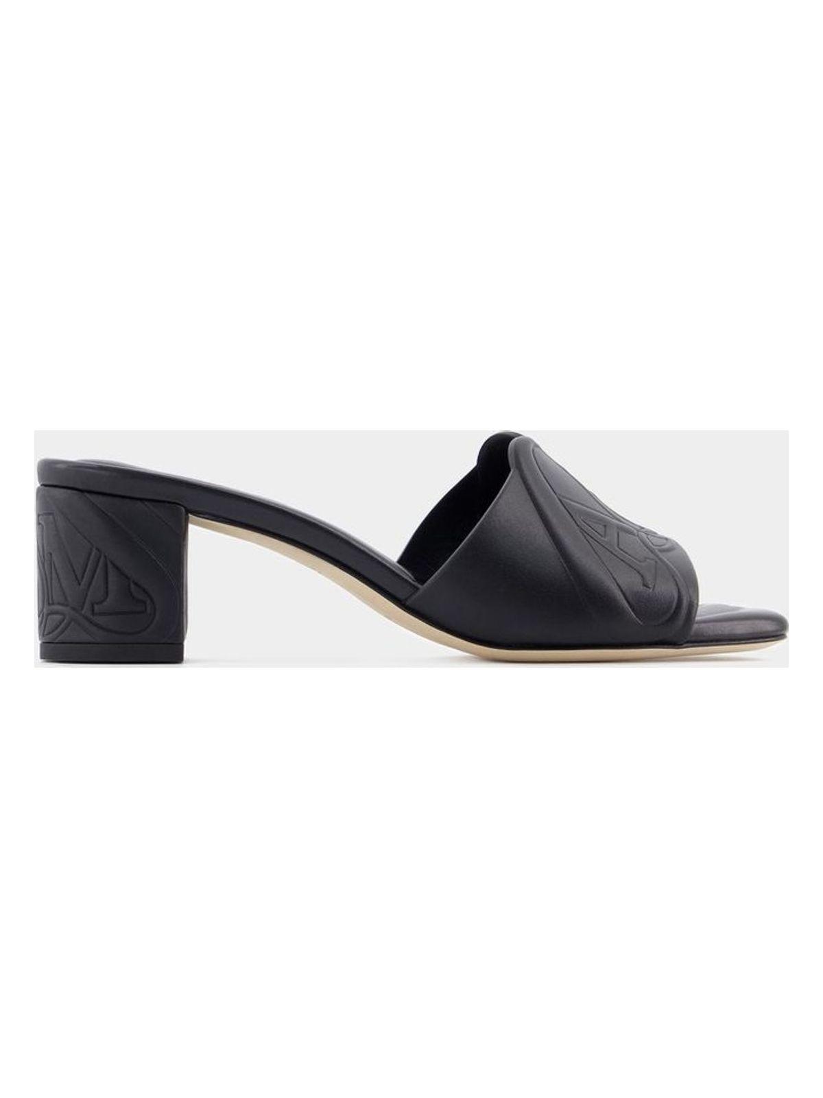 Alexander McQueen Black Slip-on Sandals