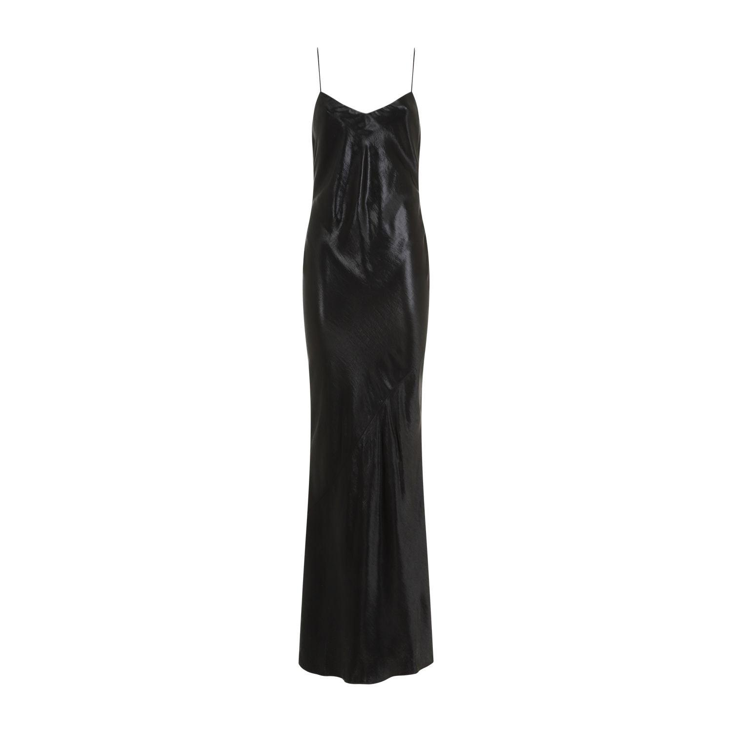 Saint Laurent Women's Acetate Long Dress in Black