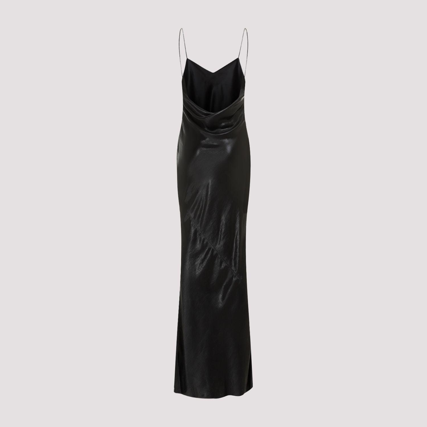 Saint Laurent Women's Acetate Long Dress in Black
