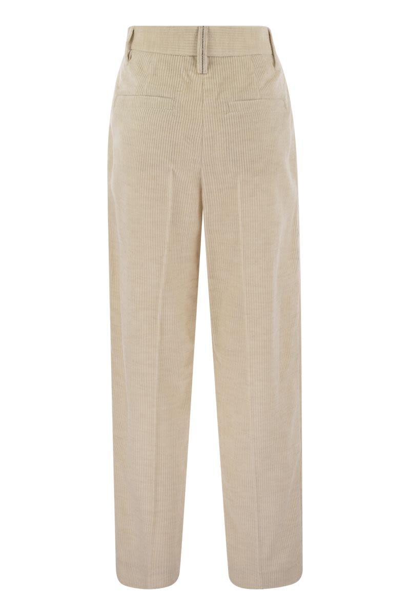 Brunello Cucinelli Women's Regular Fit Pants in Ivory