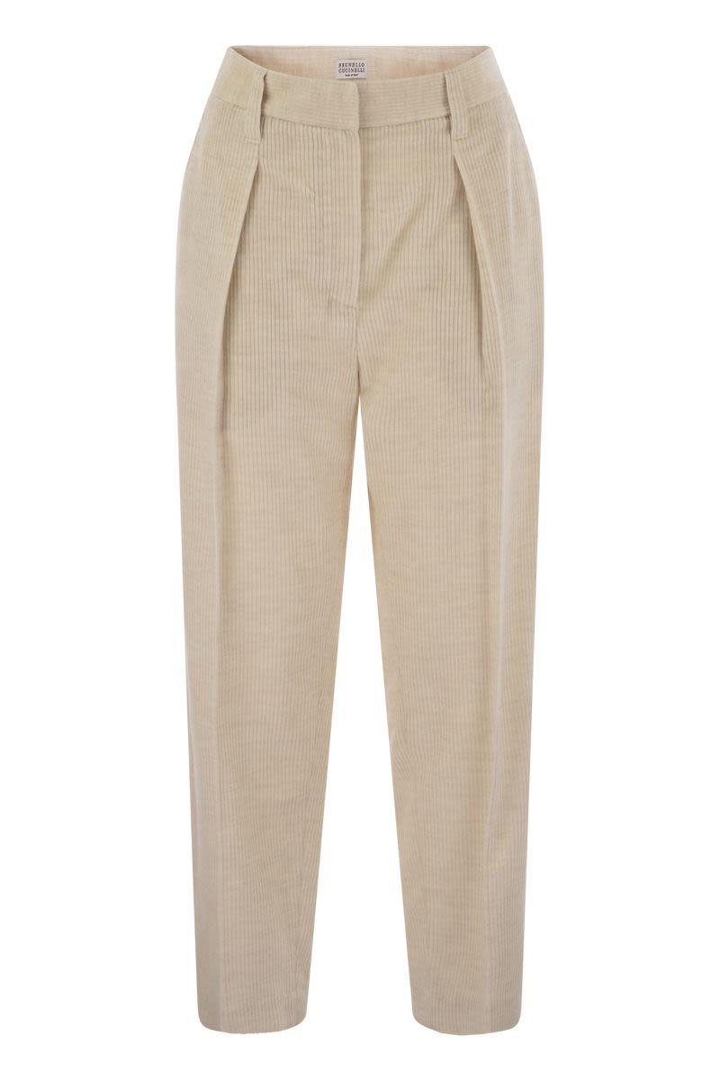 Brunello Cucinelli Women's Regular Fit Pants in Ivory