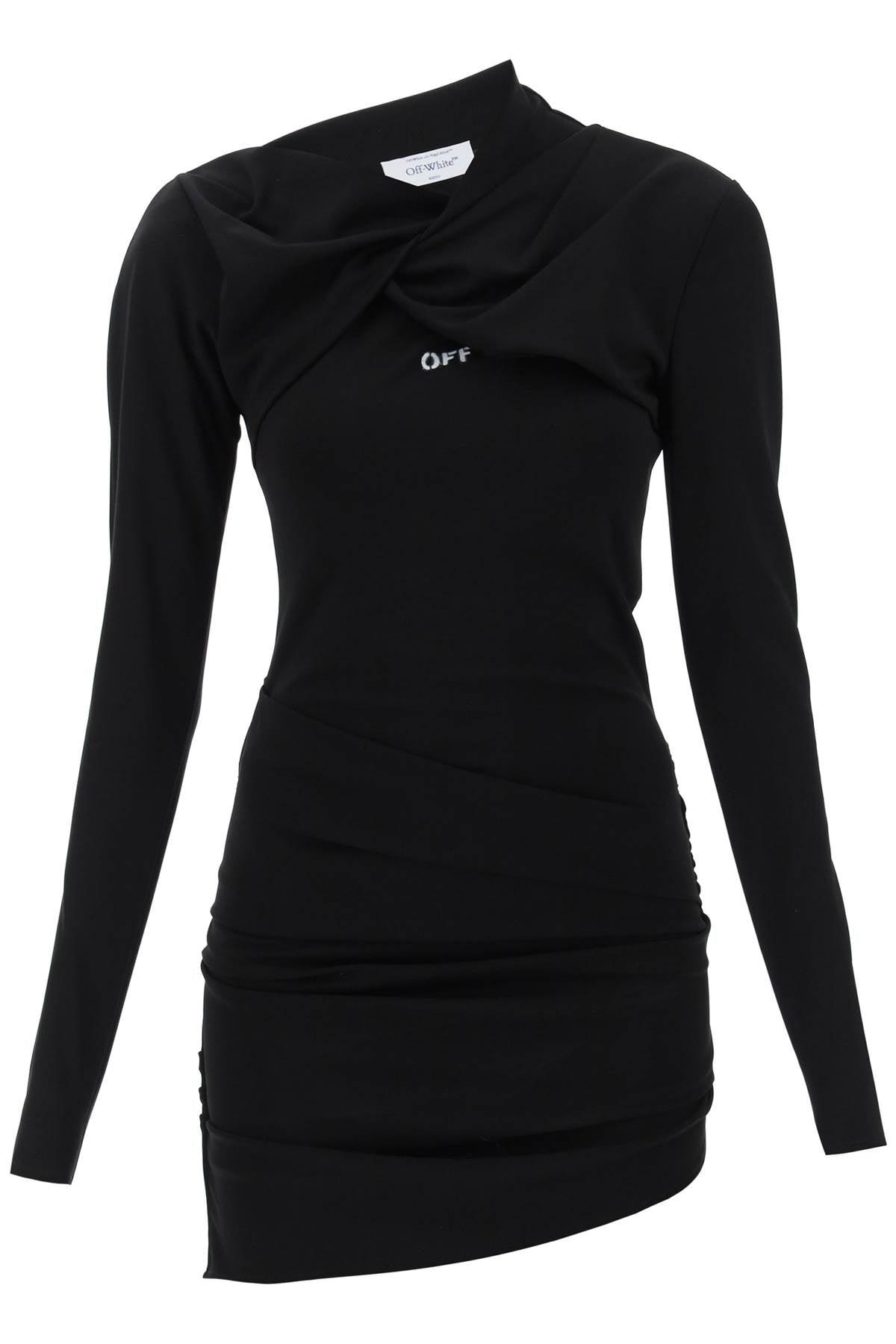Off-White Women's Stretch Viscose Dress in Black