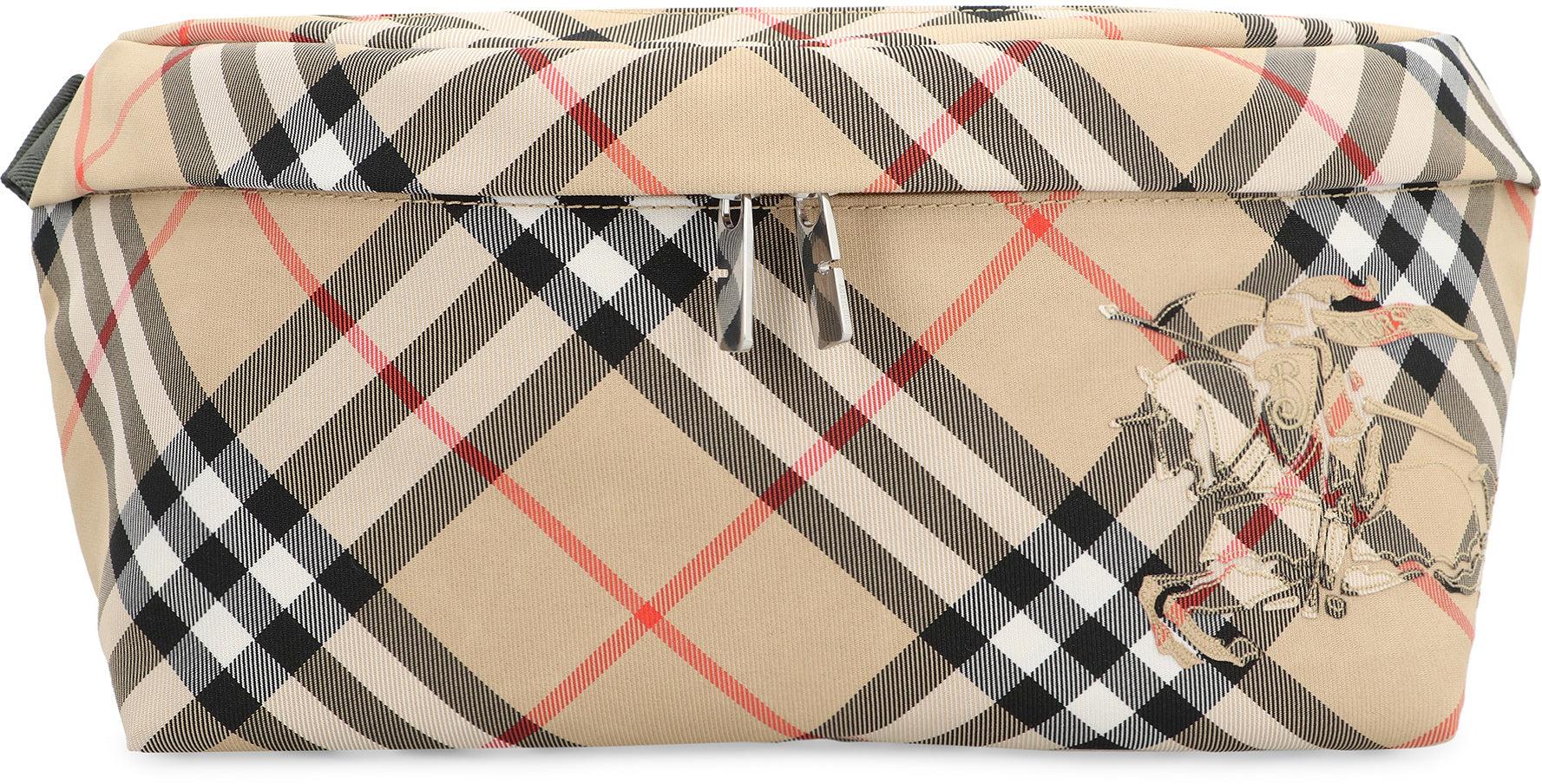 Burberry Men's Check Belt Bag in Beige