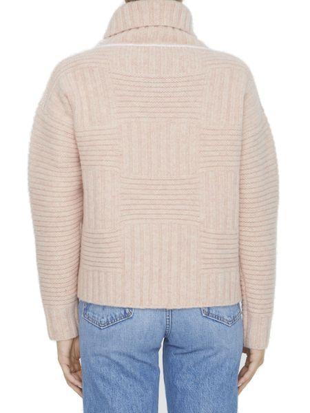 Bottega Veneta Women's Wool Turtleneck Sweater in Pink