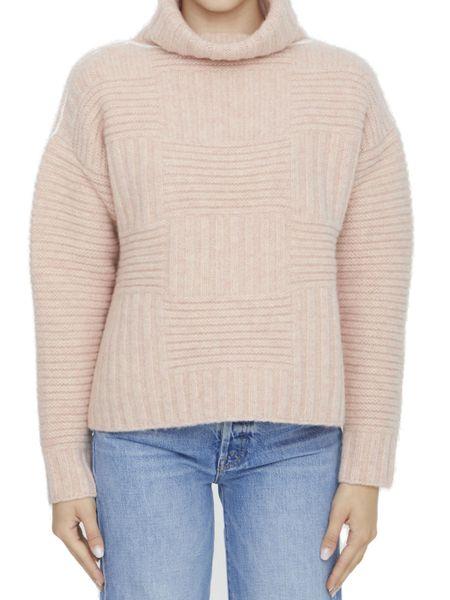 Bottega Veneta Women's Wool Turtleneck Sweater in Pink