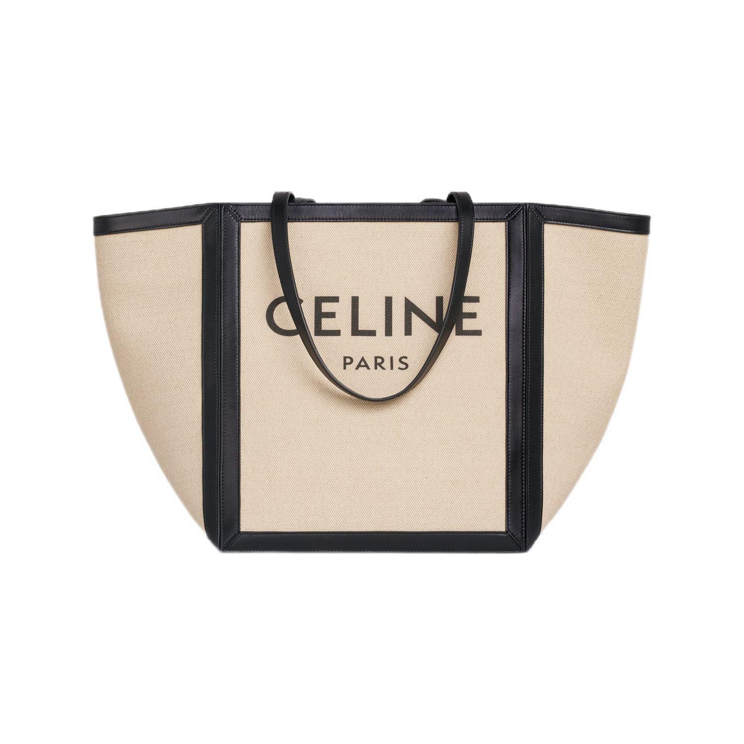 Celine Women's Large Square Bag in Vanilla and Black