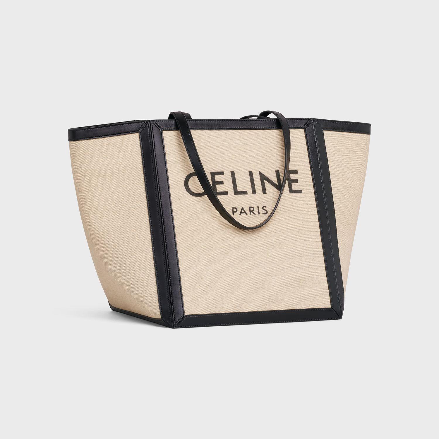 Celine Women's Large Square Bag in Vanilla and Black