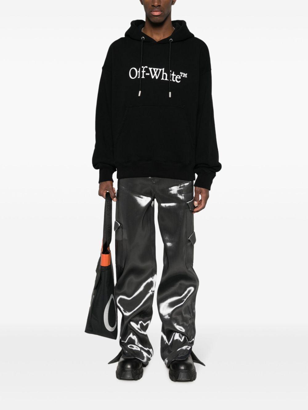Off-White Big Bookish Cotton Hoodie and Logo Print Hoodie