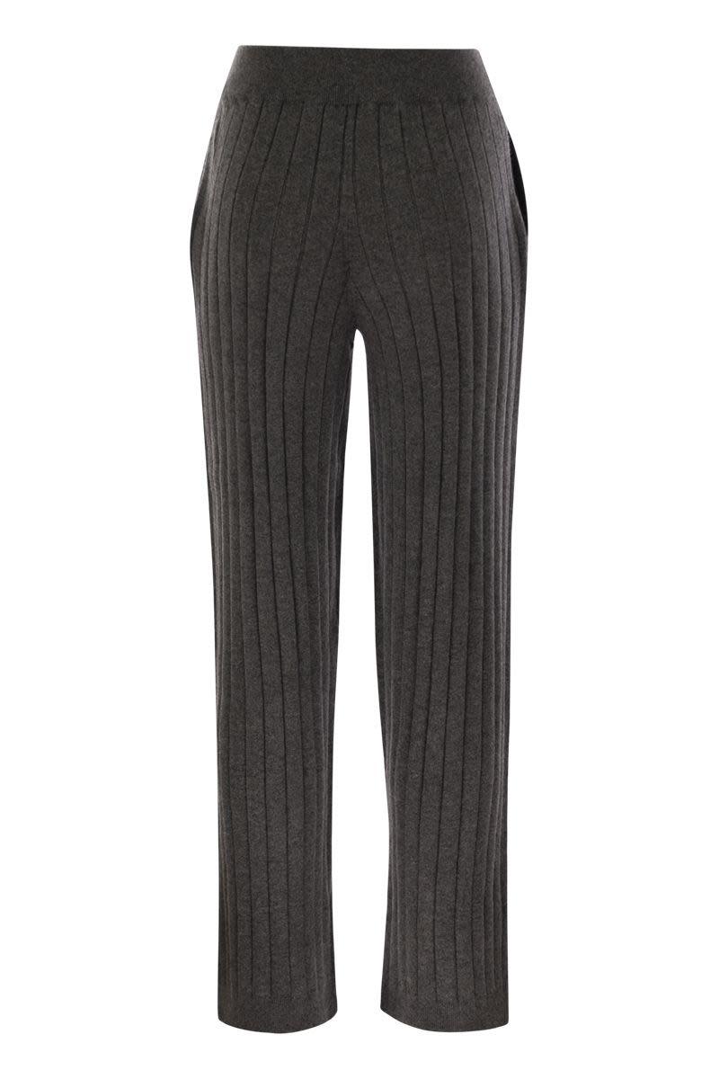 Brunello Cucinelli Women's Cashmere Knit Trousers in Plum