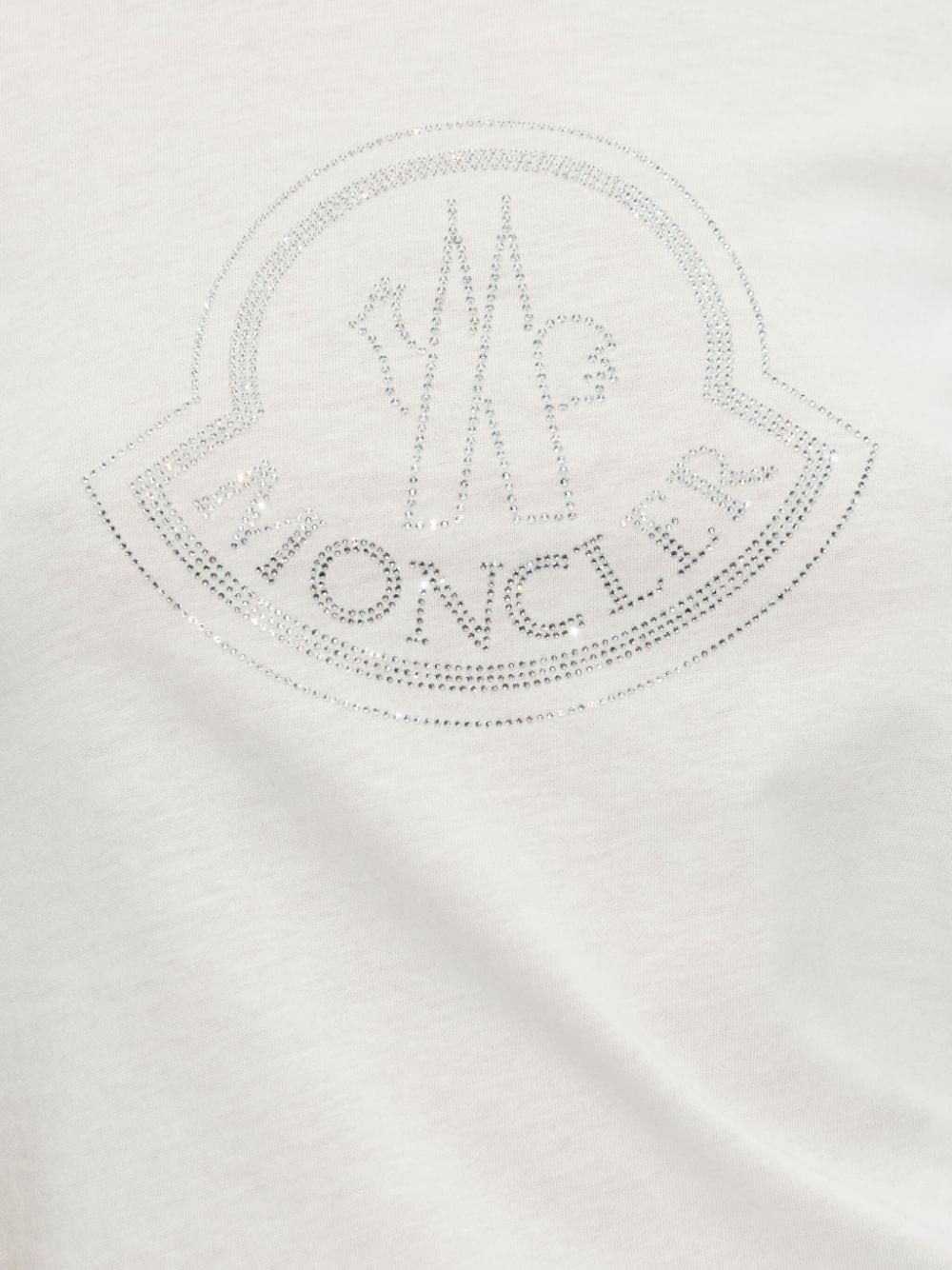 Moncler Women's Logo Cotton T-Shirt in White