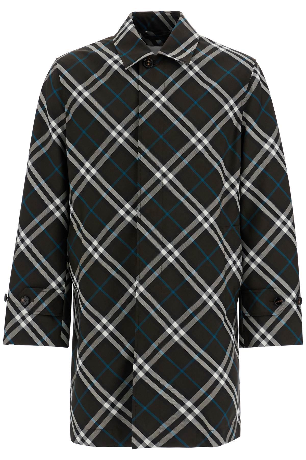 Burberry Men's Check Medium Trench Coat in Brown